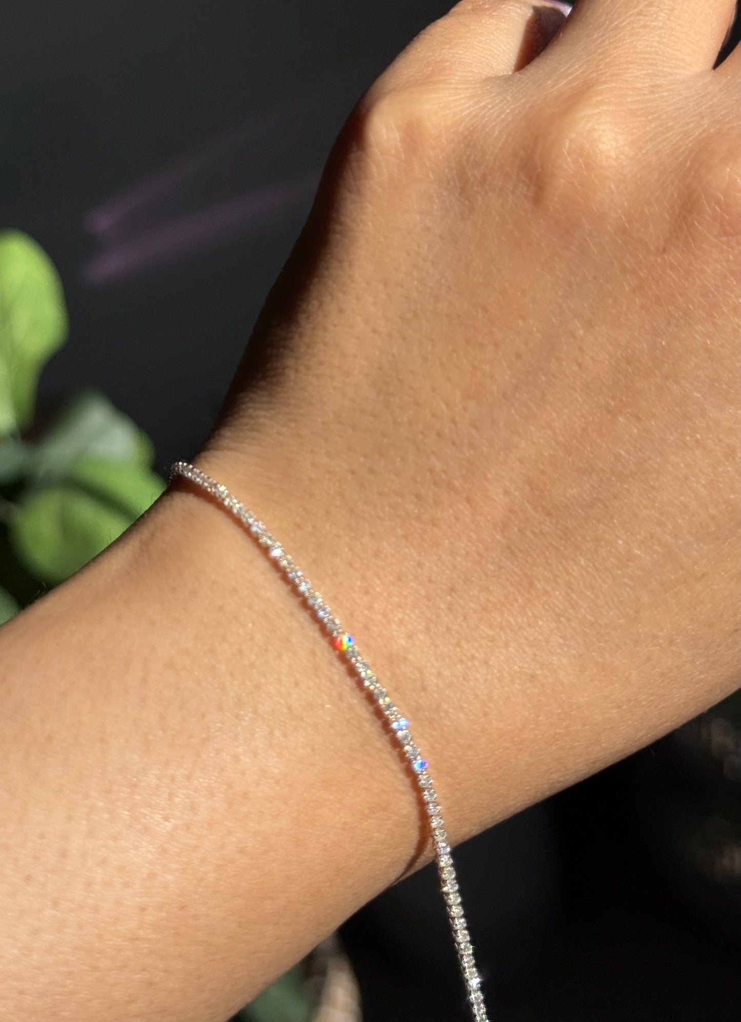 14k Diamond tennis bracelet