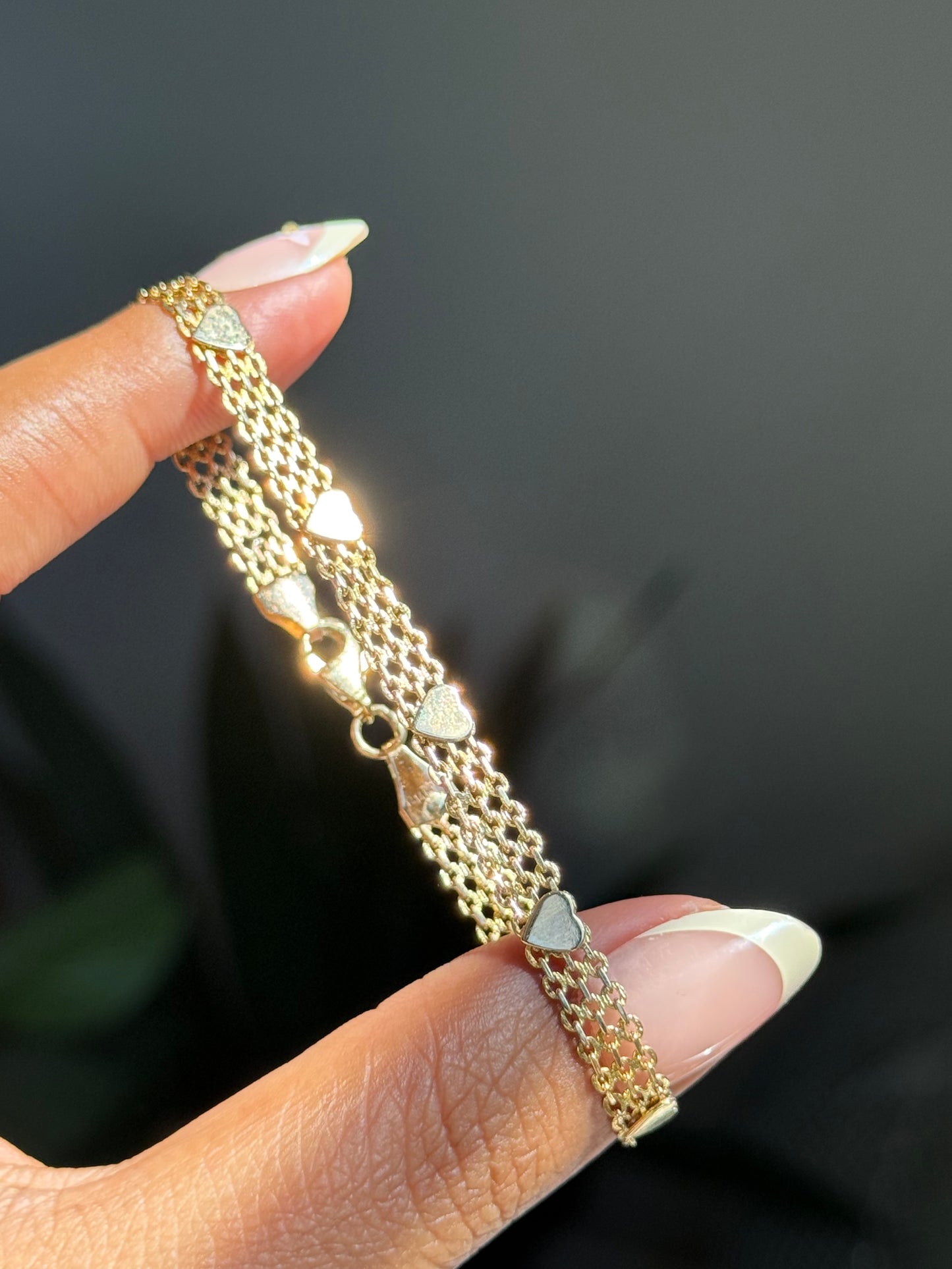 Vintage 14k Heart X Bismark bracelet