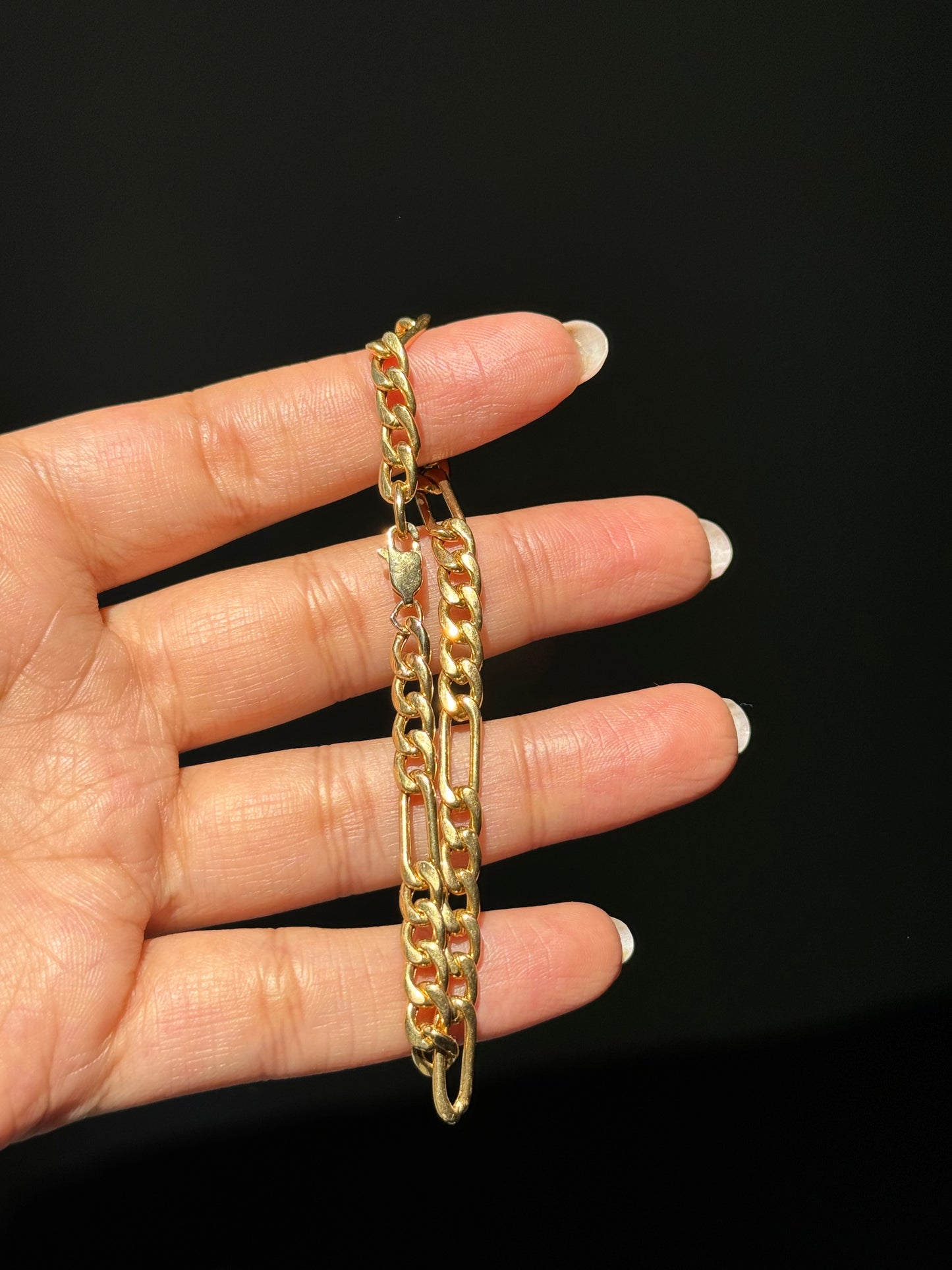18k Italian Figaro bracelet