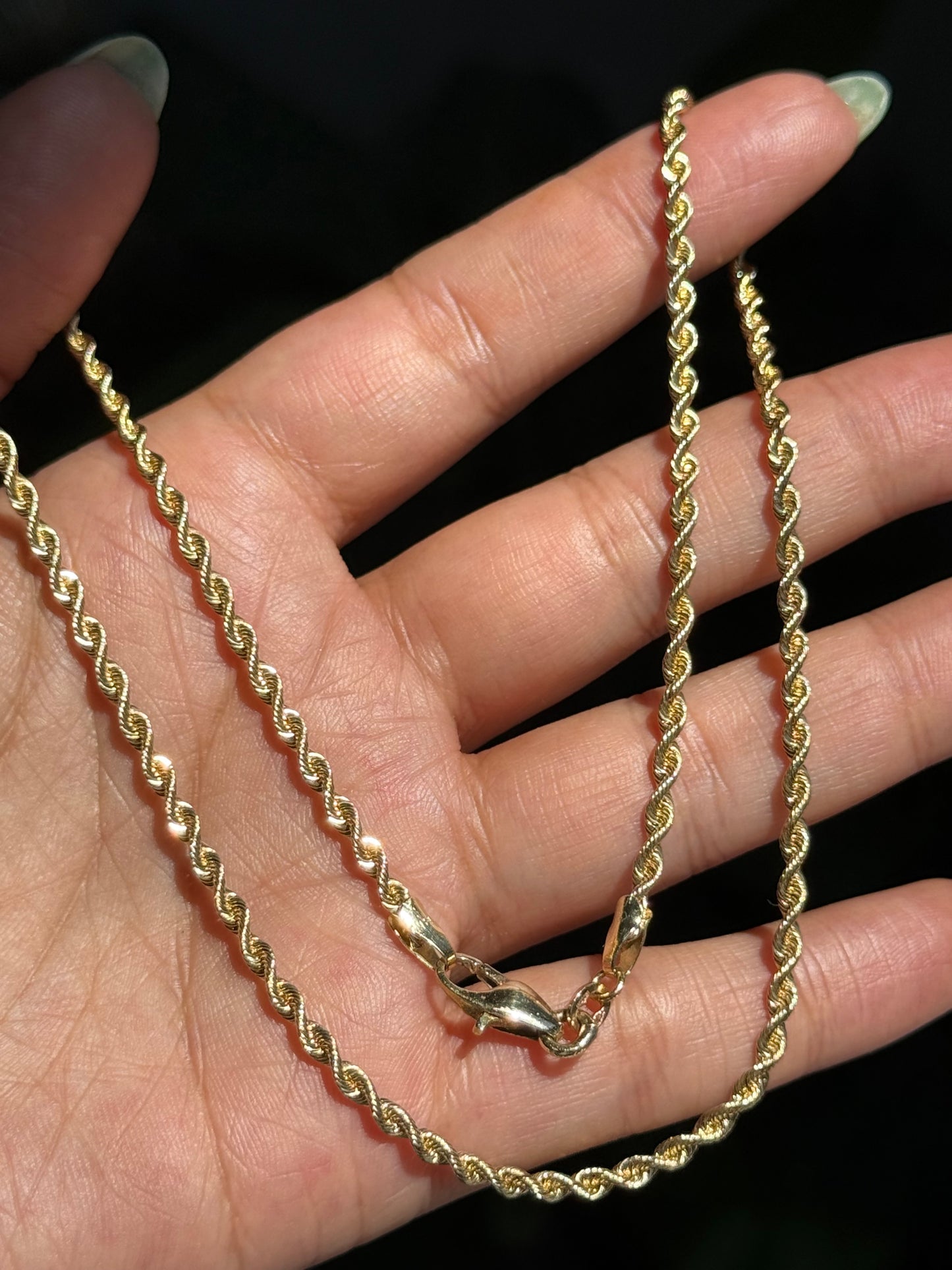 14k classic rope chain