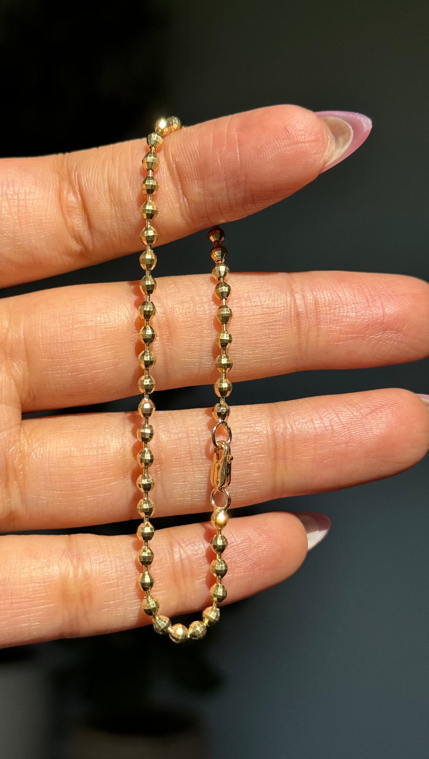 18k disco ball bracelet
