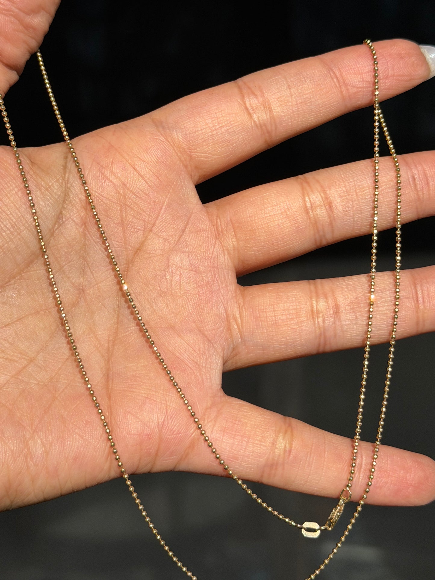 14k ball beaded chain