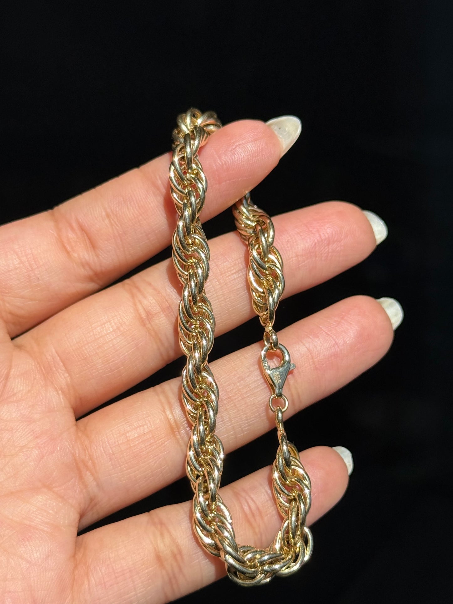 14k Chunky Rope bracelet