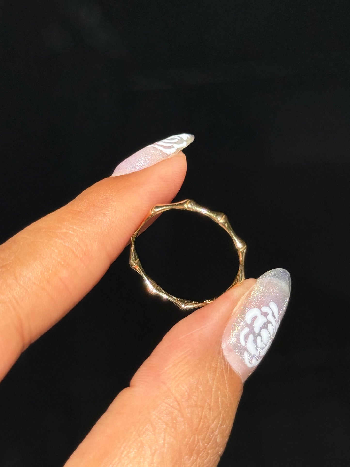 14k eternity bamboo band