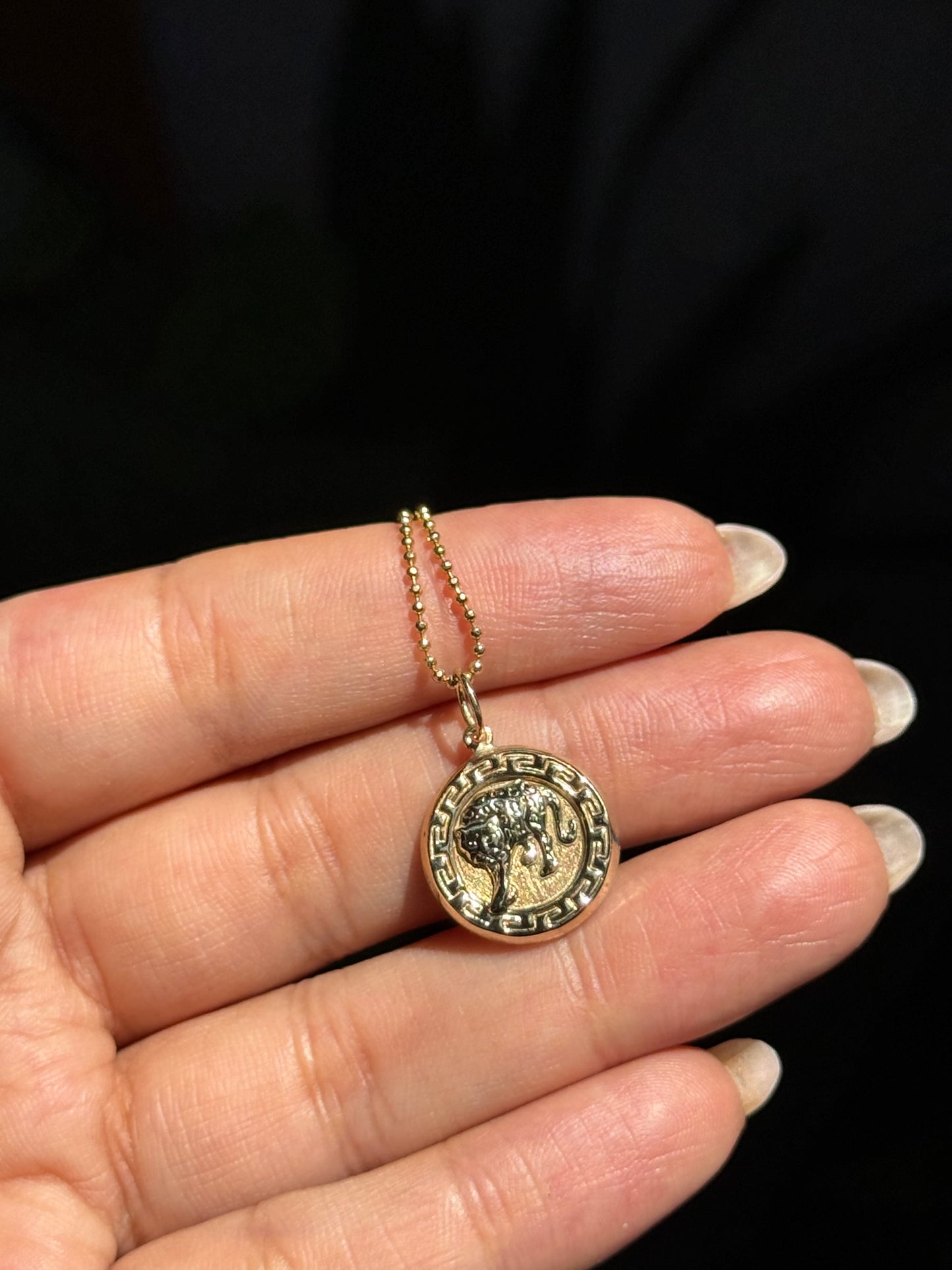 vintage 14k Italian Panther charm