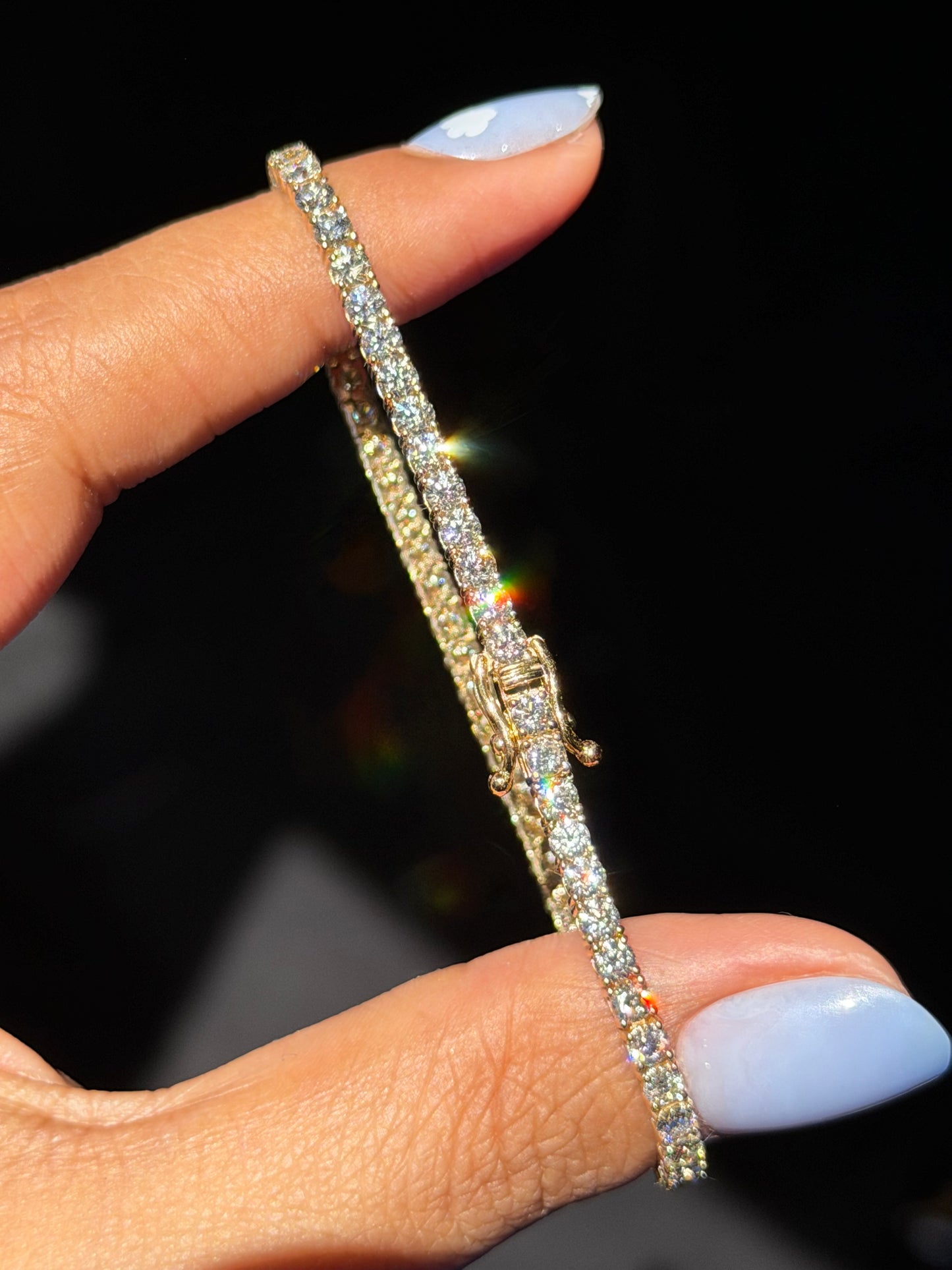 14k 5.5ct diamond tennis bracelet
