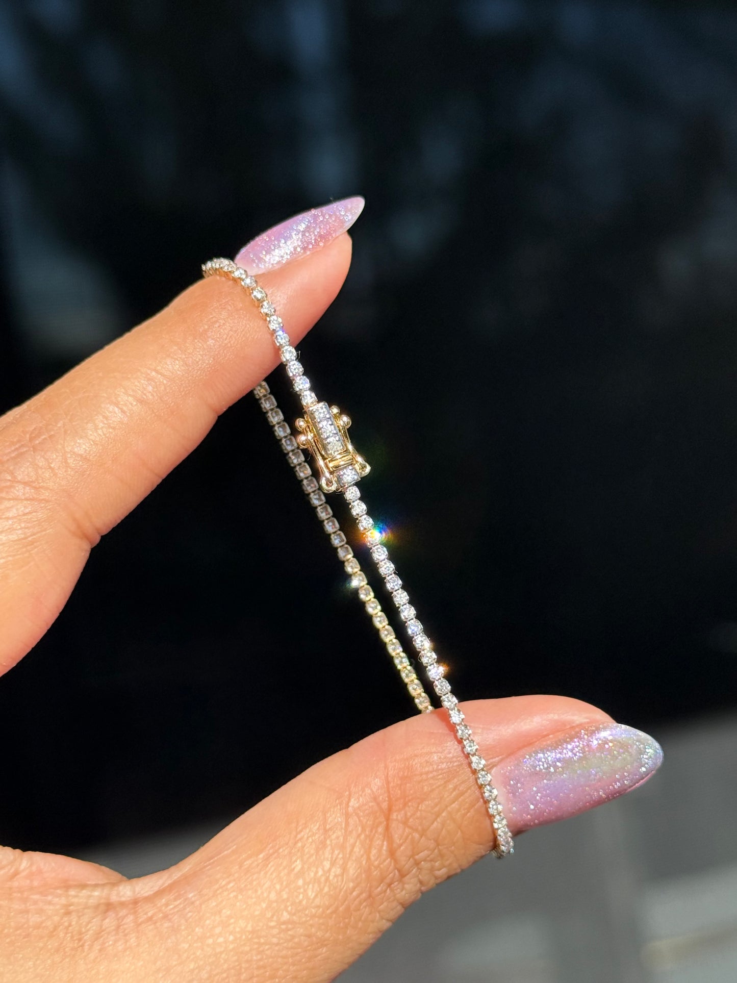 14k Diamond tennis bracelet