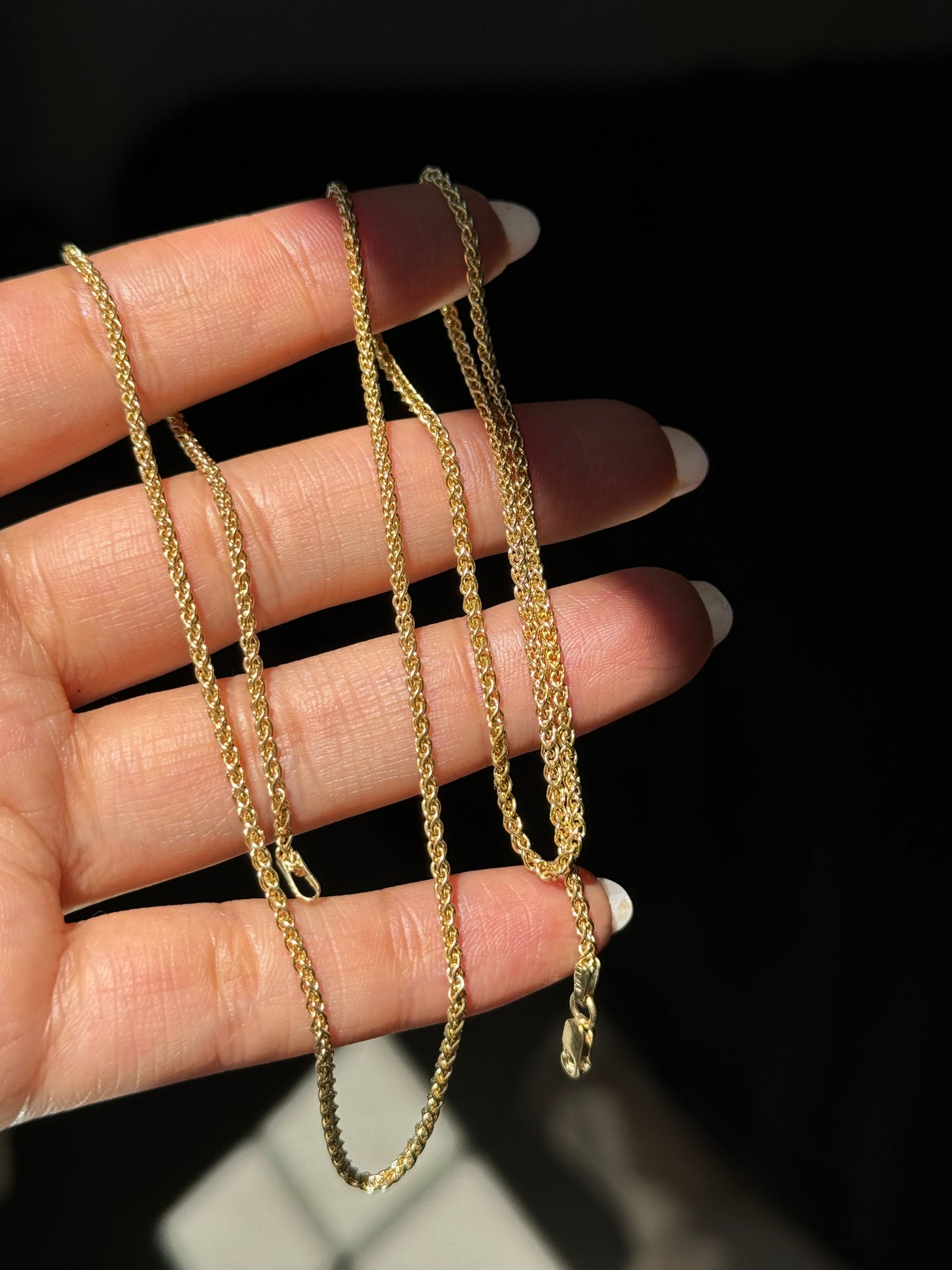 14k Italian Rounded foxtail chain