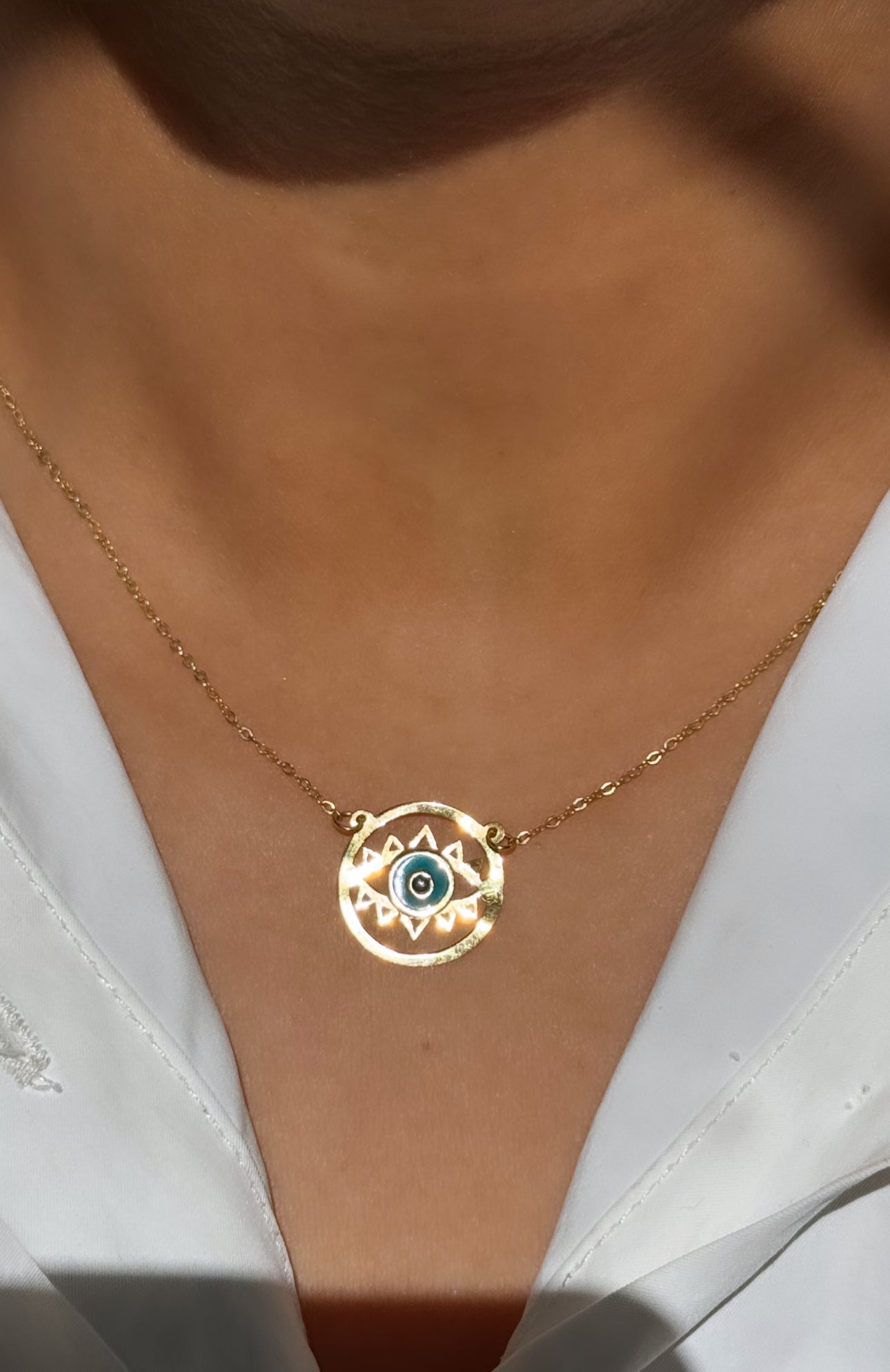 18k Evil eye necklace