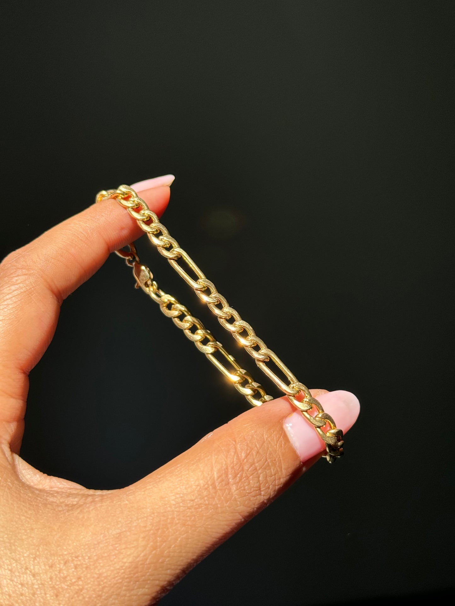 18k Italian Figaro bracelet