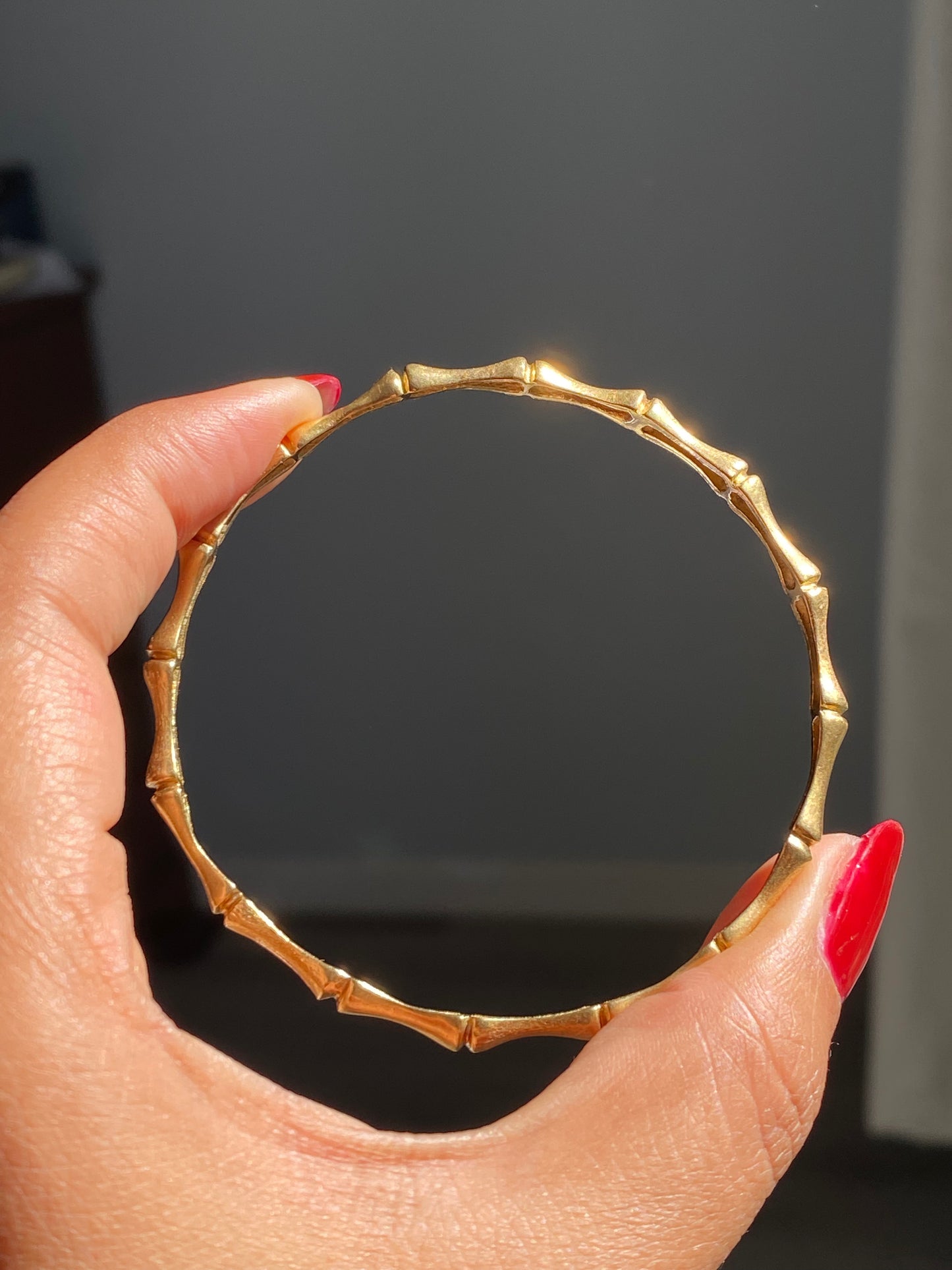 18k French bamboo bangle