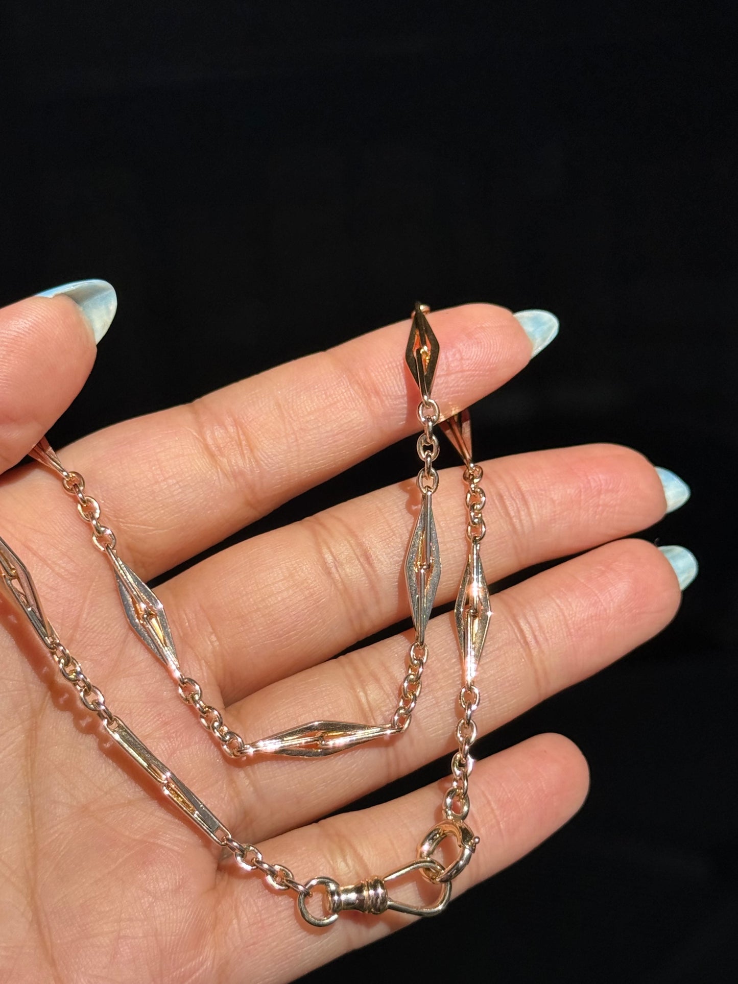 14k fancy link Watch chain