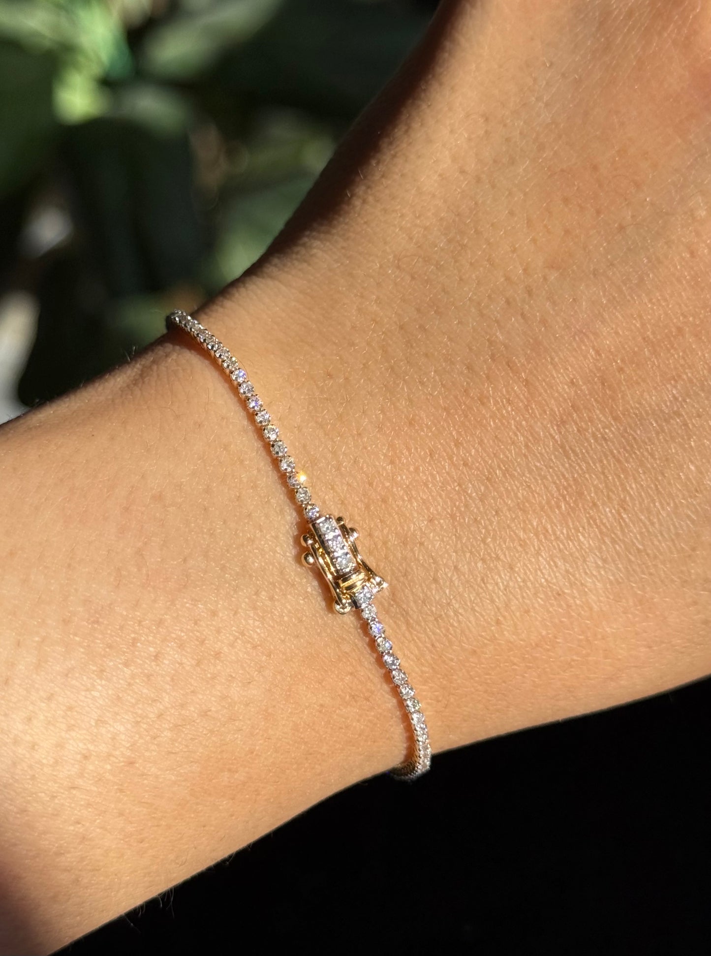 14k Diamond tennis bracelet