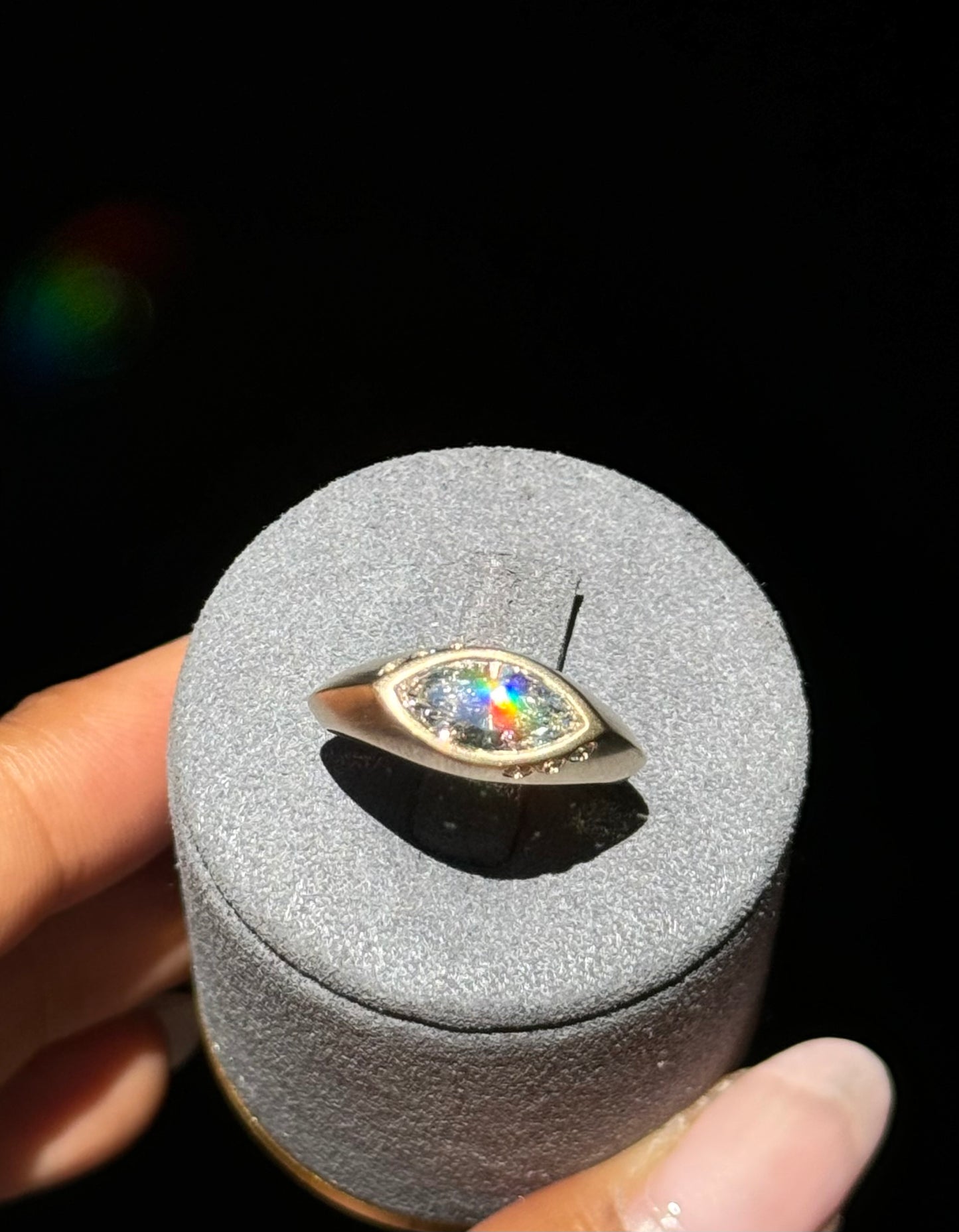 Horus 14k Marquise Diamond Ring