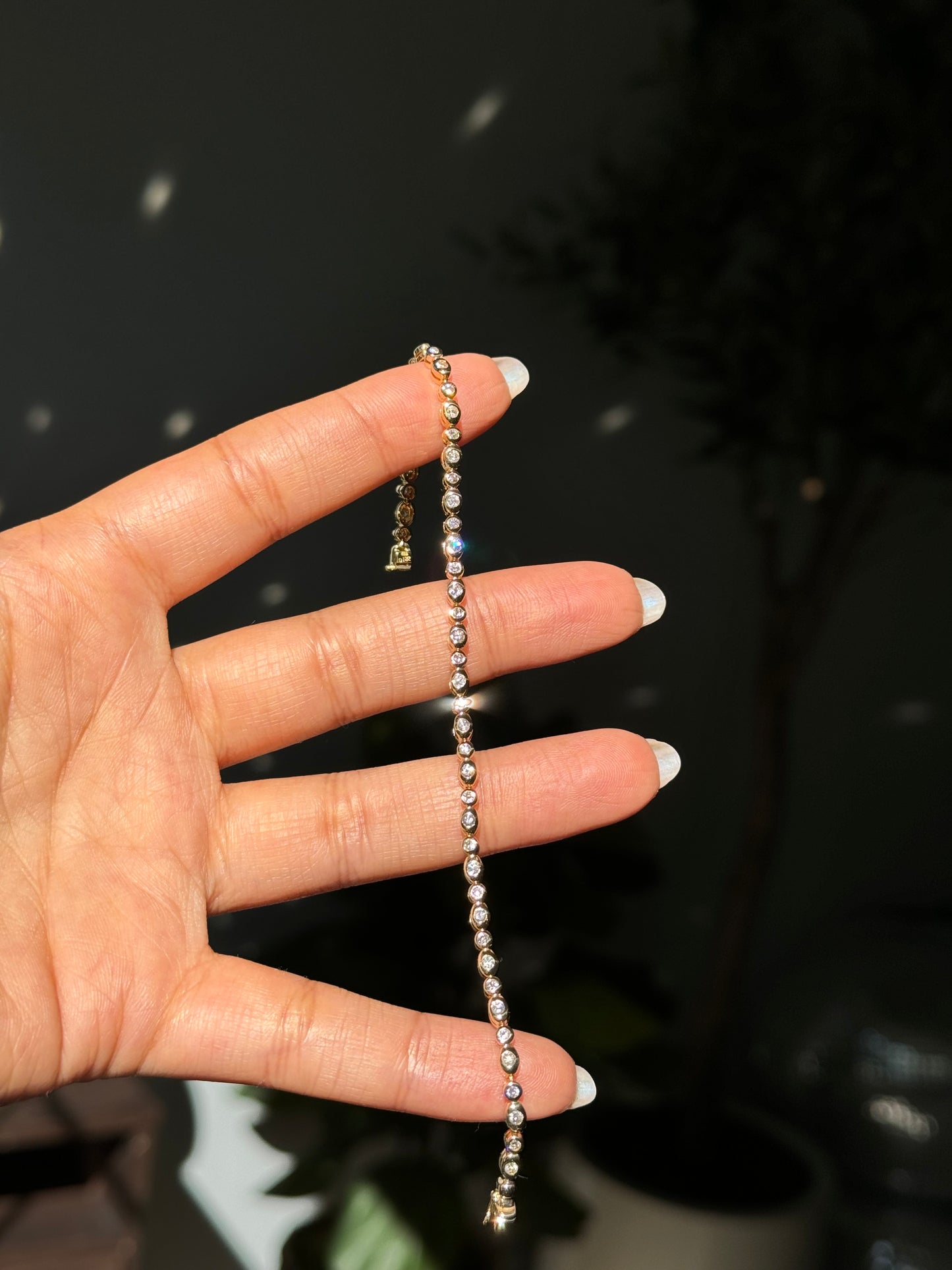 18k Yellow gold Bubble Tennis bracelet