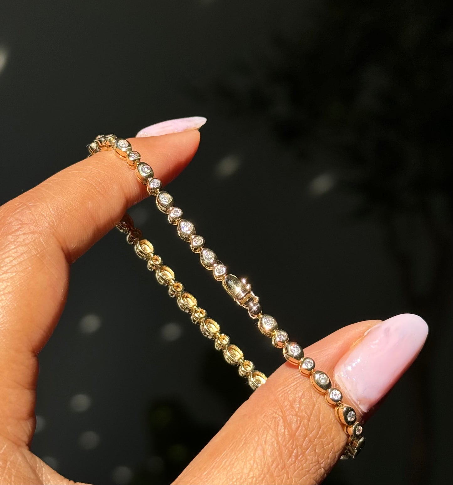 18k Yellow gold Bubble Tennis bracelet