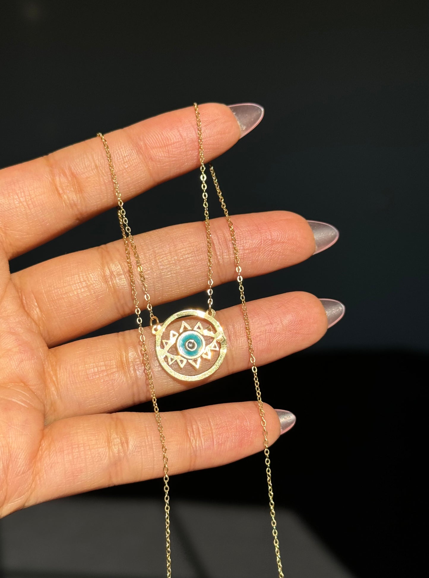 18k Evil eye necklace