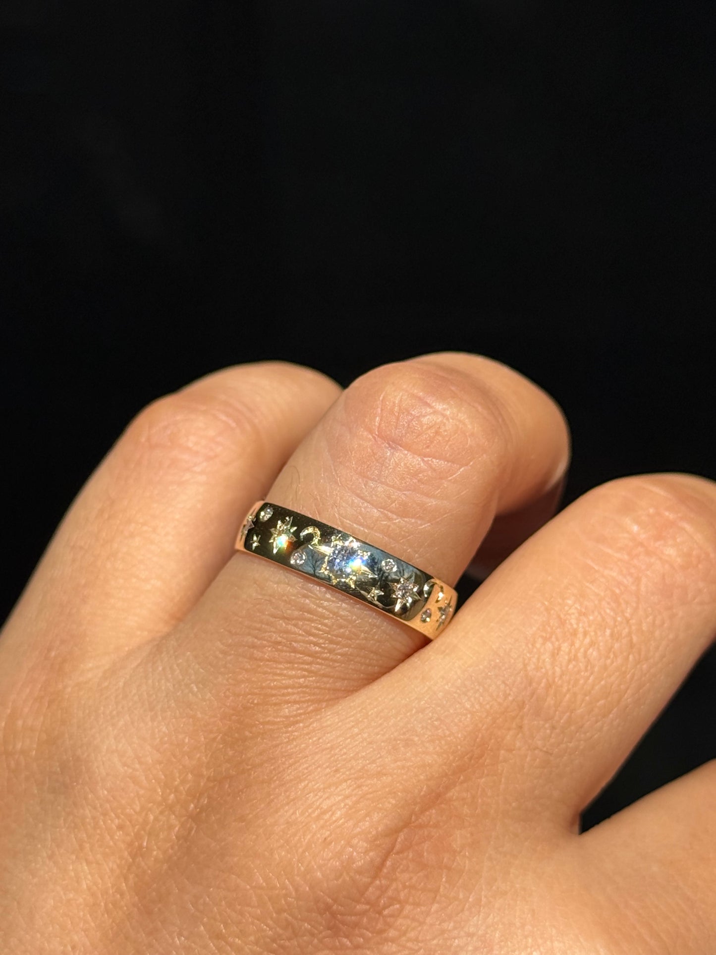 14k Celestial Bands Drop
