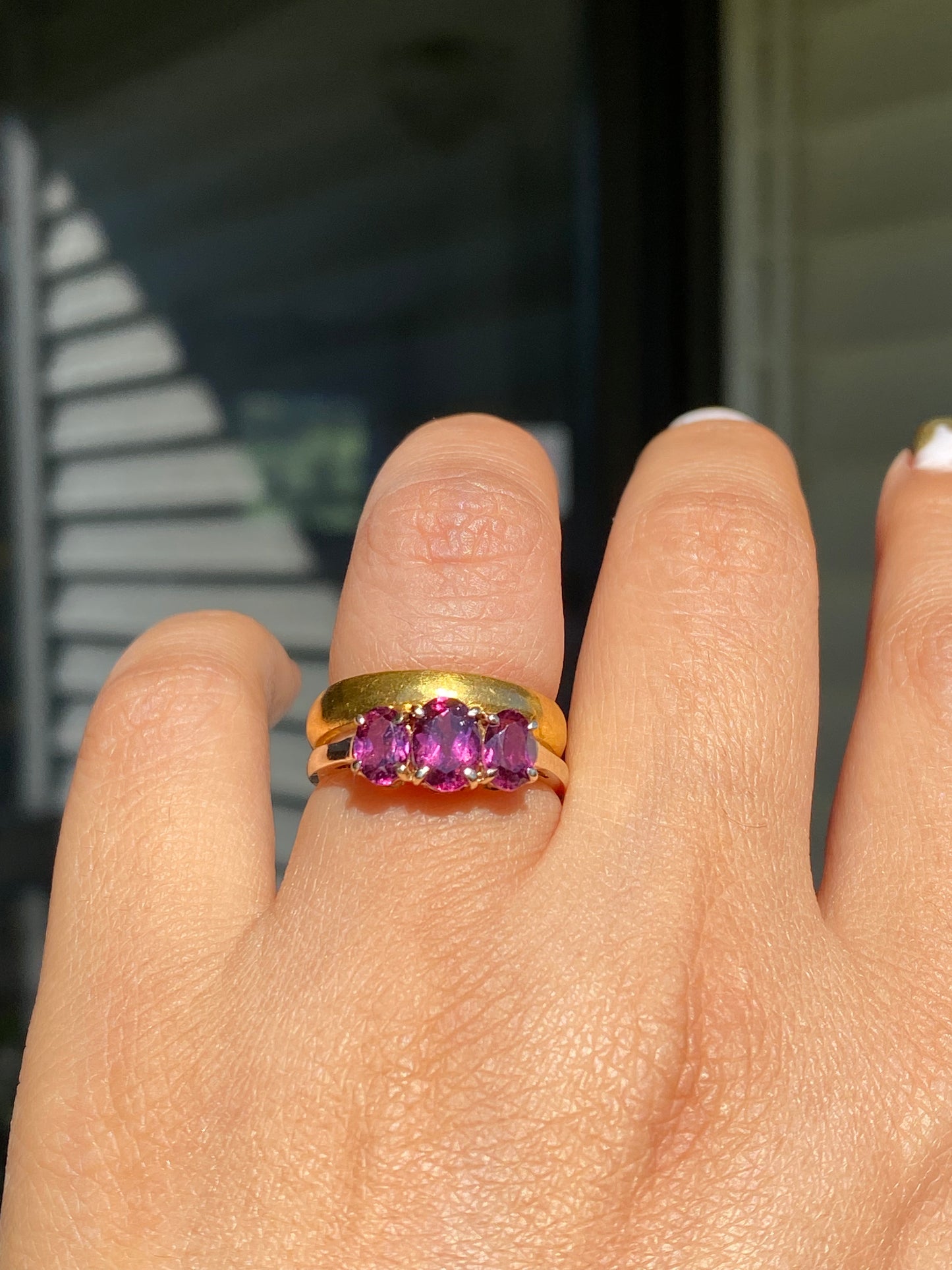 10kt pink tourmaline ring