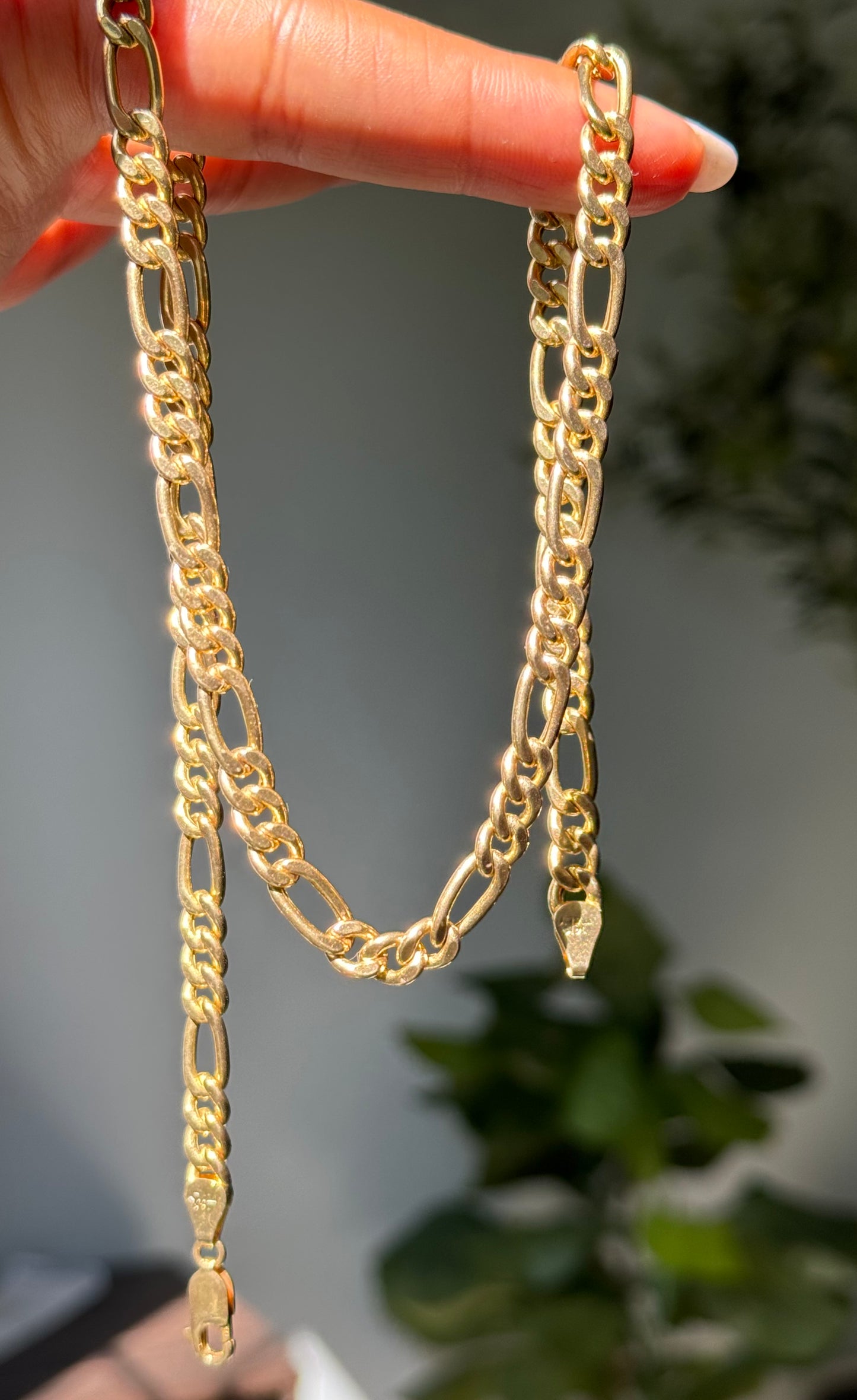 14k Italian Thick Classic Figaro Chain
