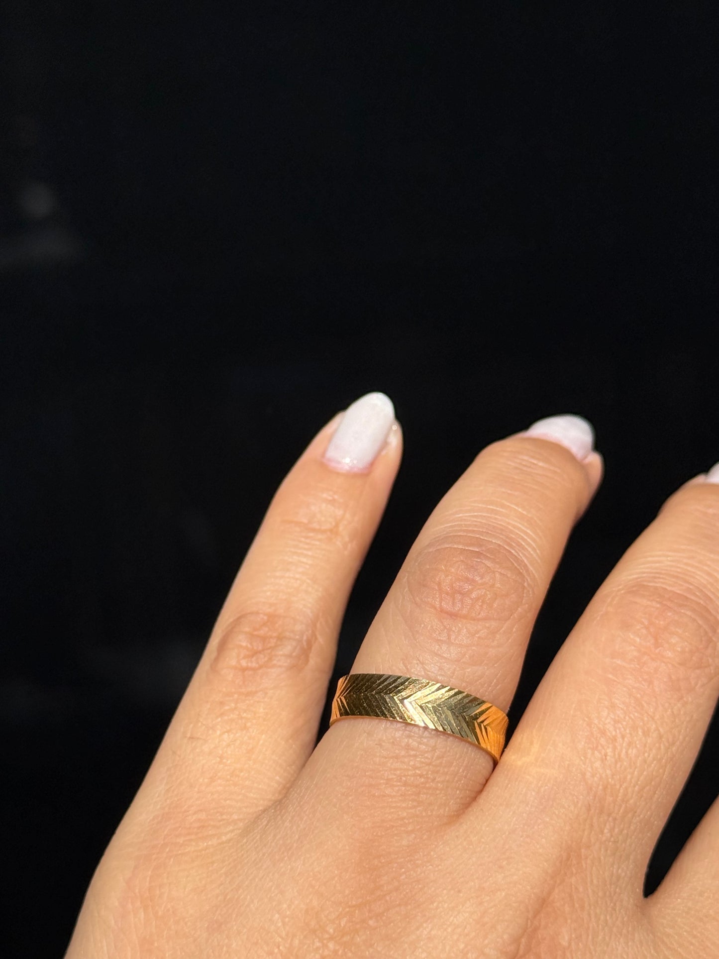 22k solid Chevron Eternity diamond cut band