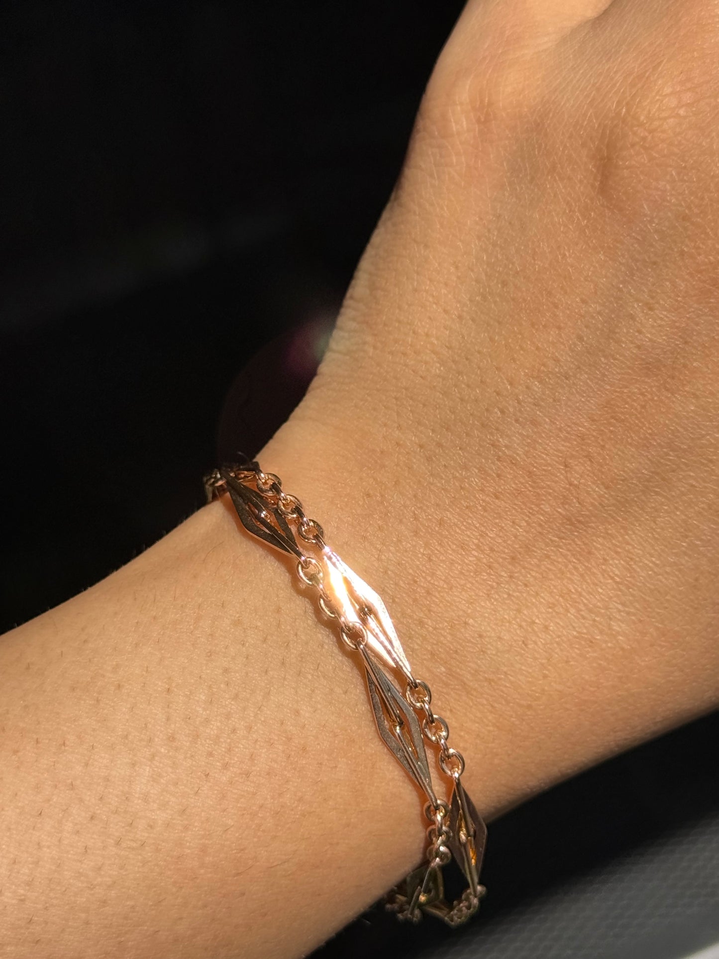 14k fancy link Watch chain