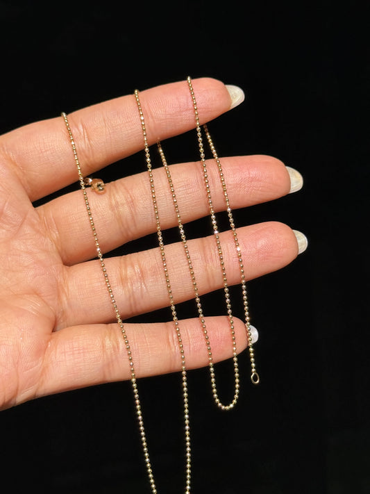 14k faceted Ball chain