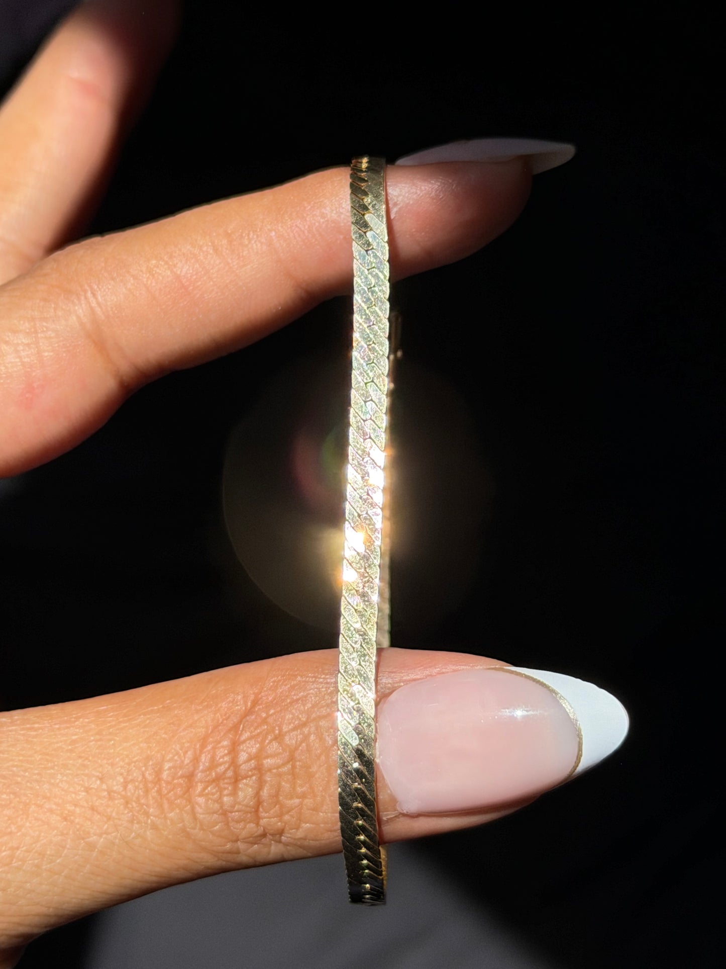 14k herringbone bracelet