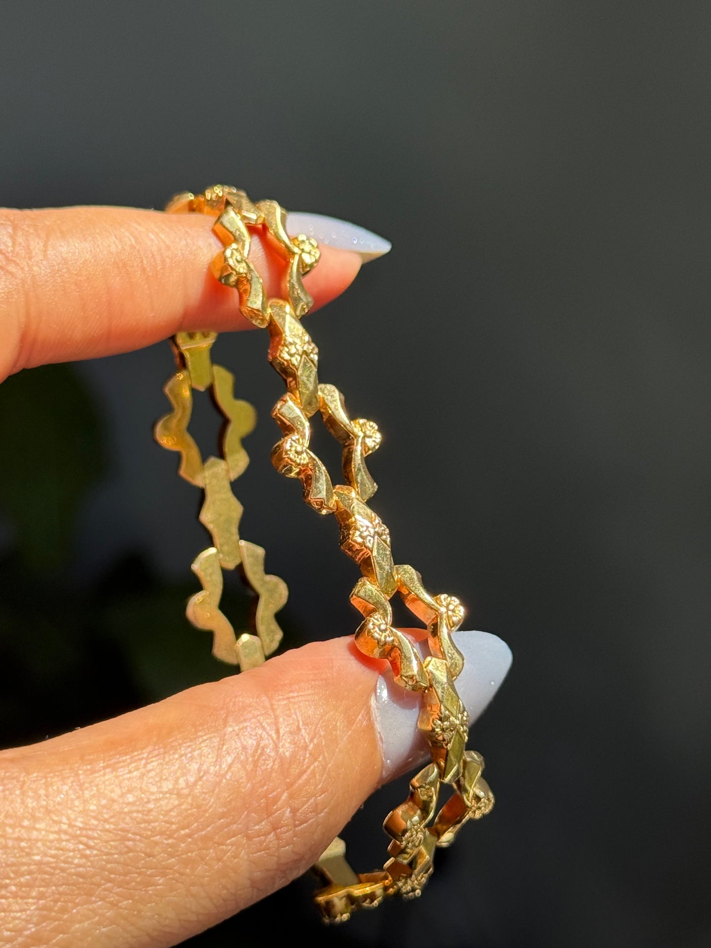 18k orange blossom faceted bracelet