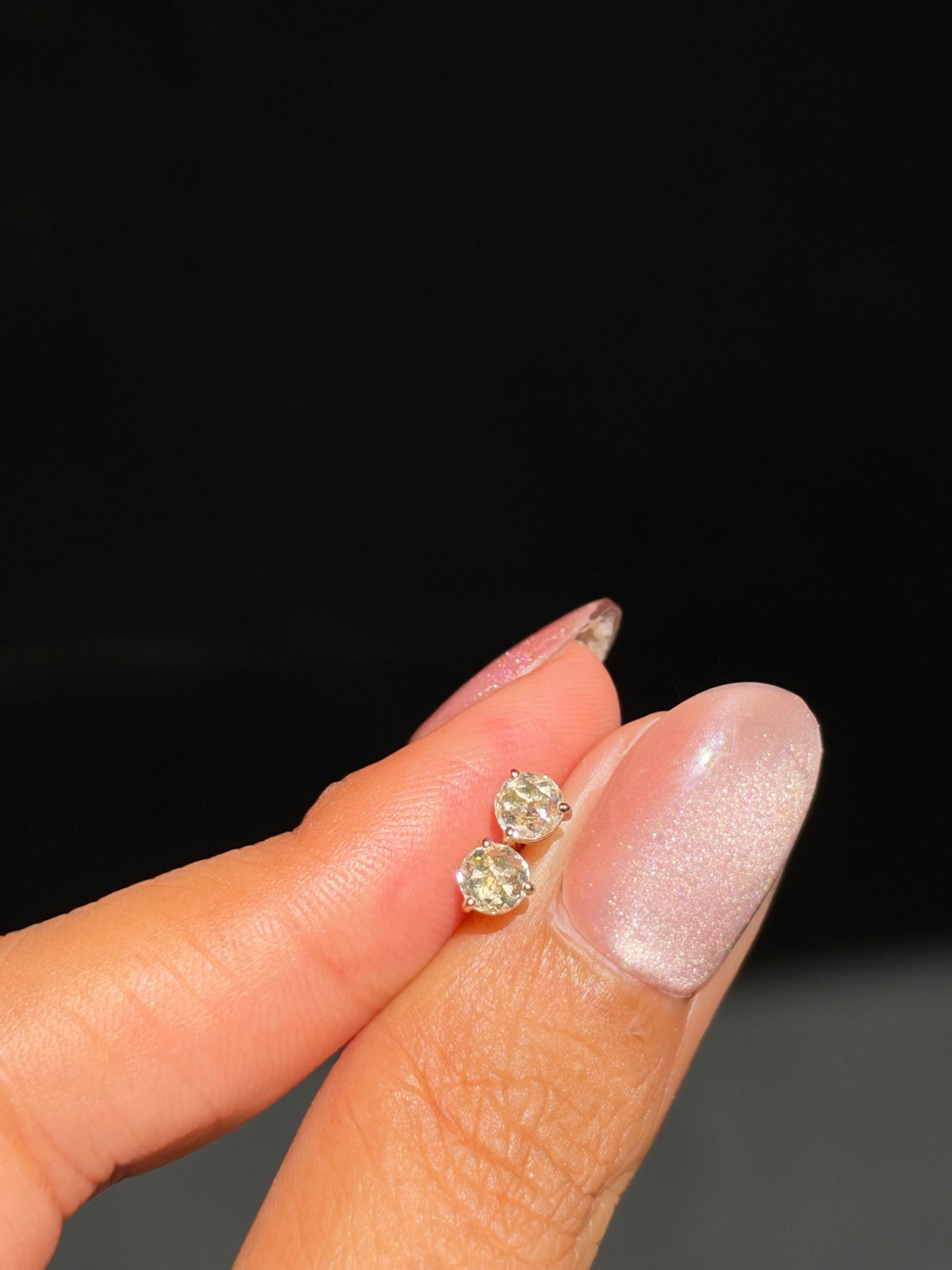 14k 0.50ct Rosecut stud earrings