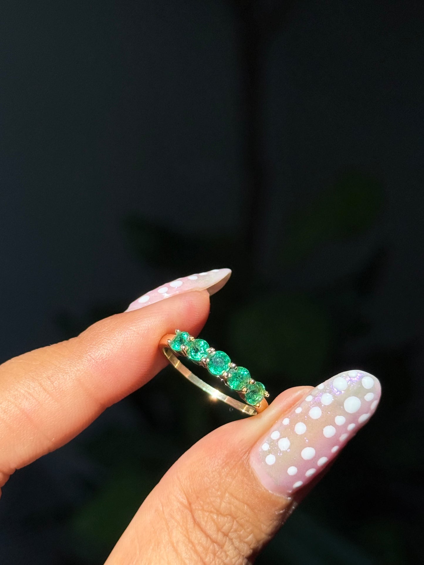 14k Emerald Band