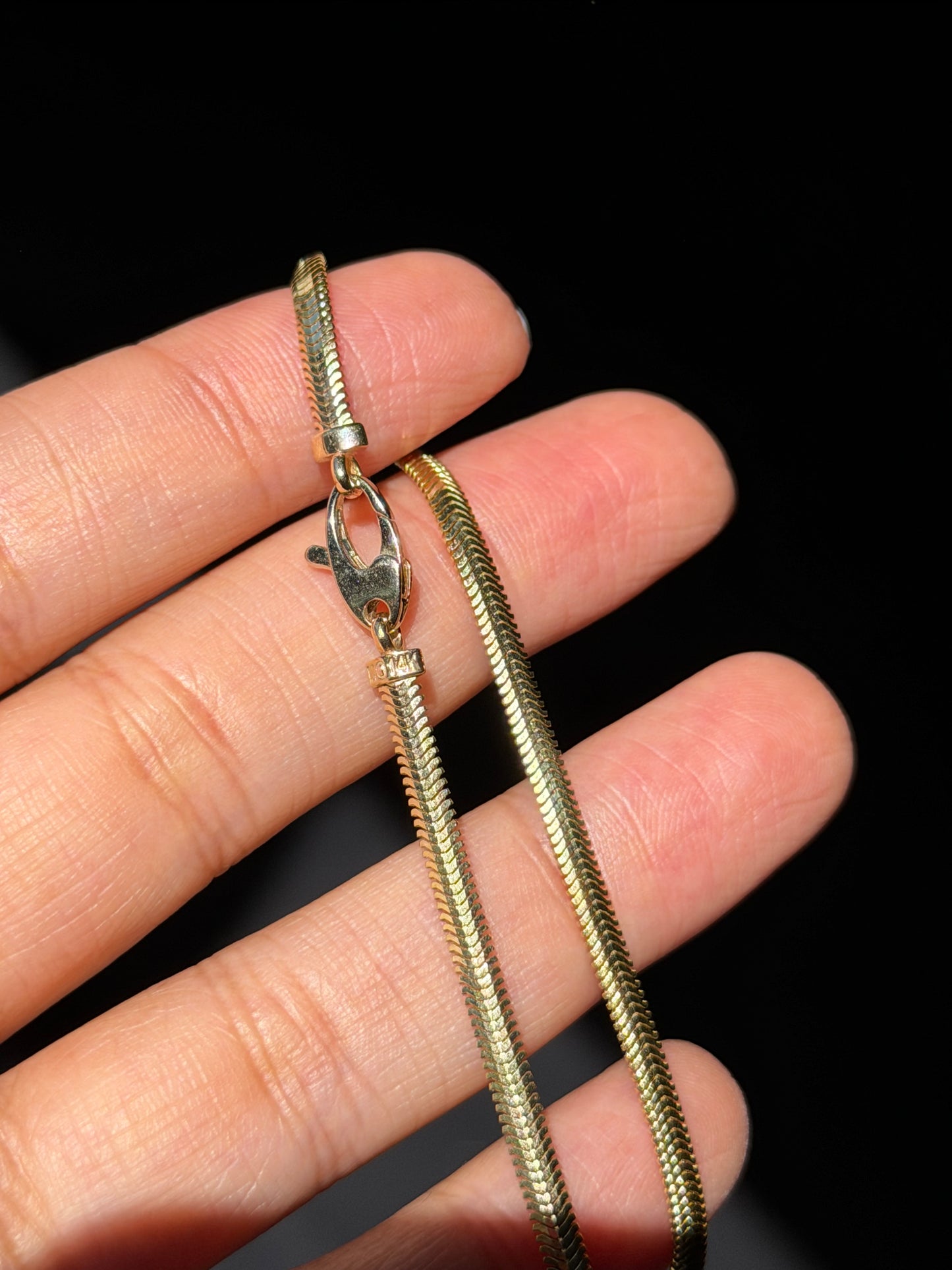 14k mixed shapes lab diamond Snake necklace