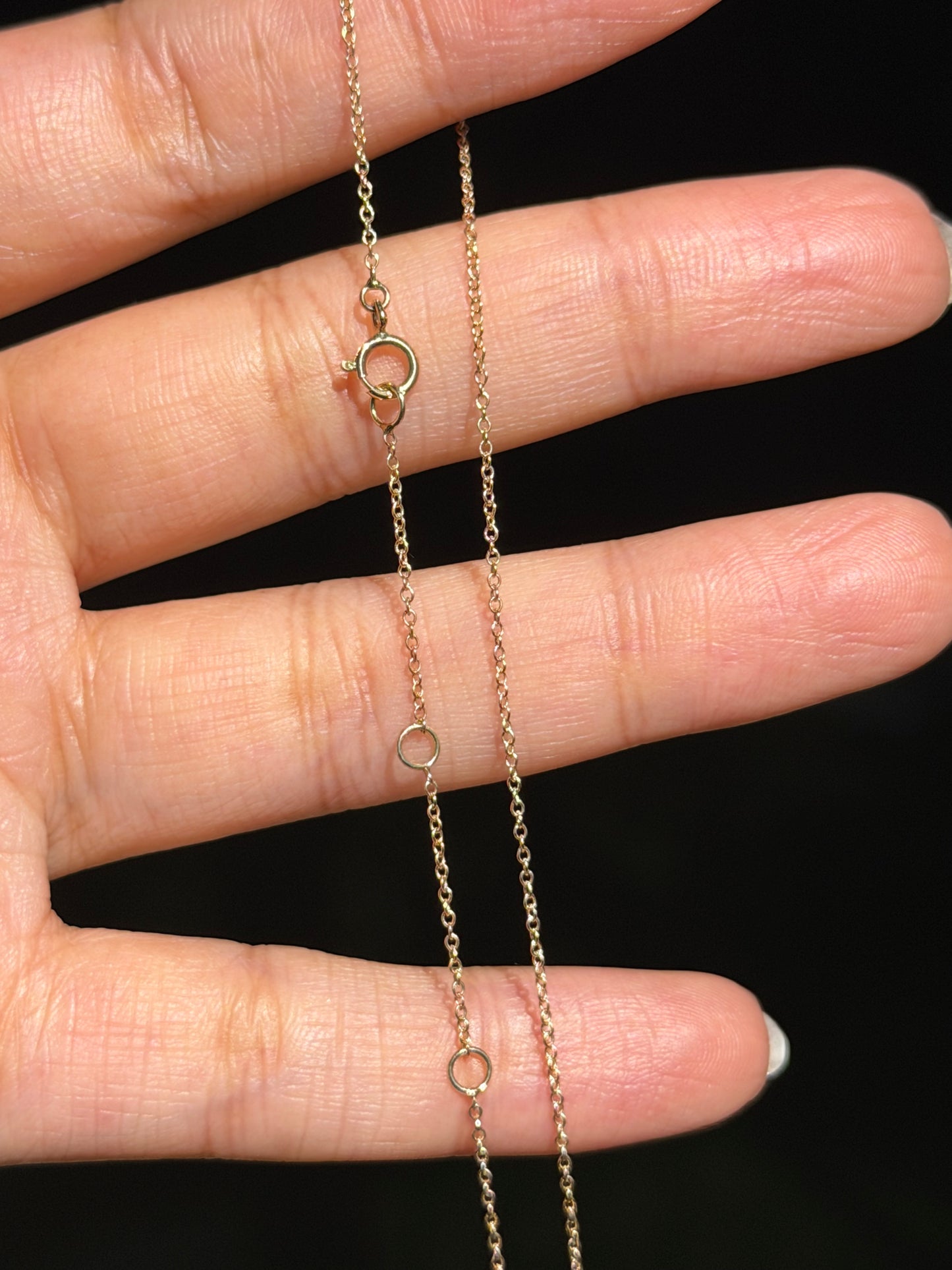 14k Star necklace with emerald and diamonds