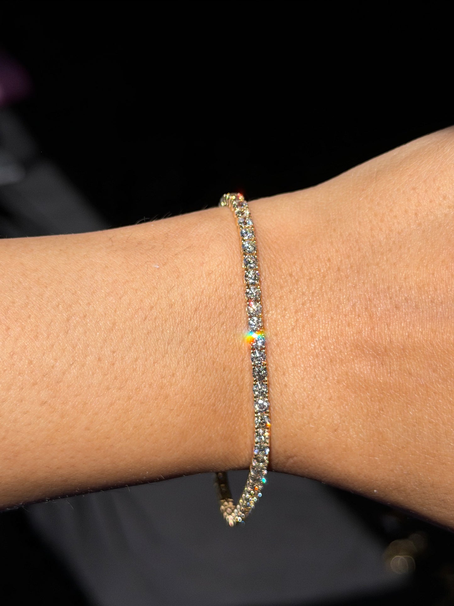14k 5.5ct diamond tennis bracelet