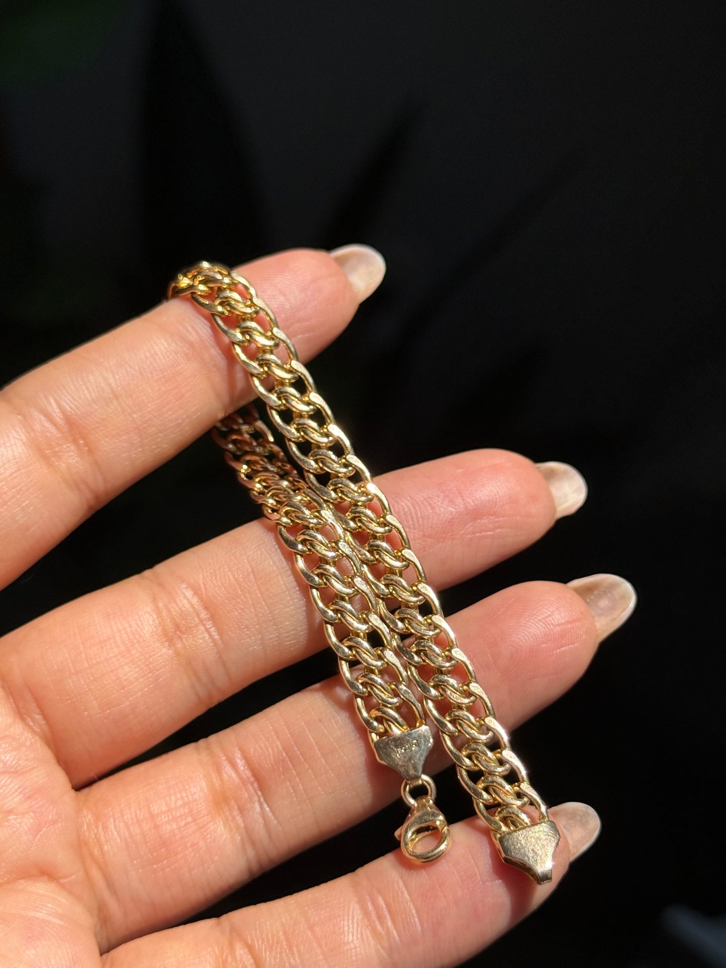 Italian 14k Wavy curb bracelet By Milor