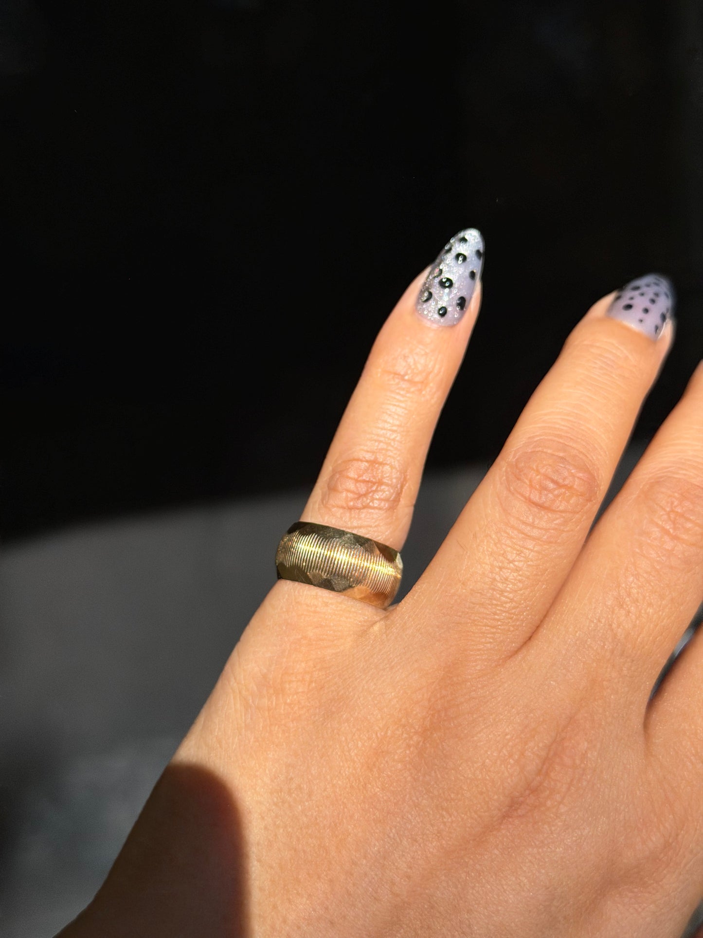 Vintage 14k wide cigar band