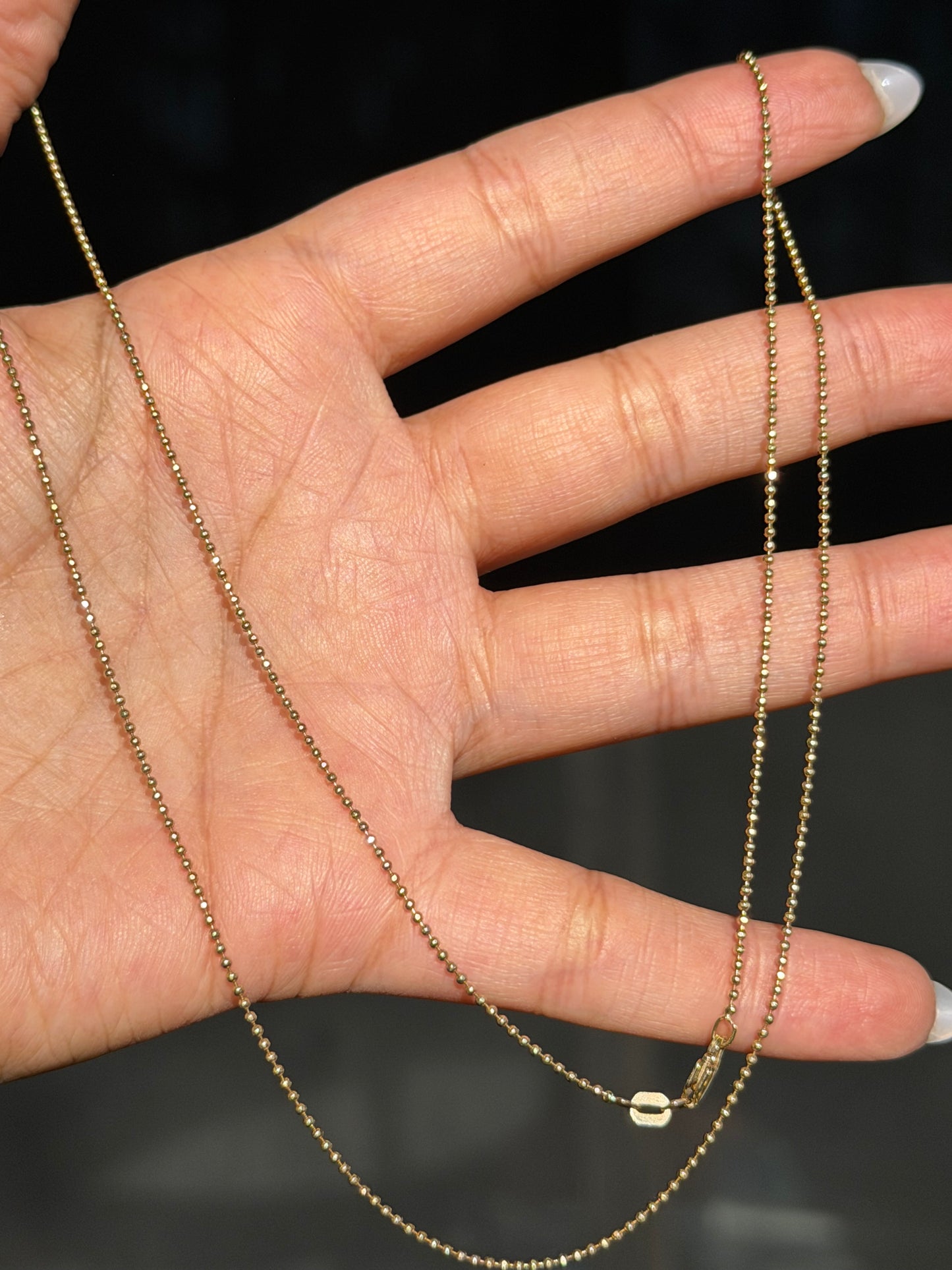 14k ball beaded chain