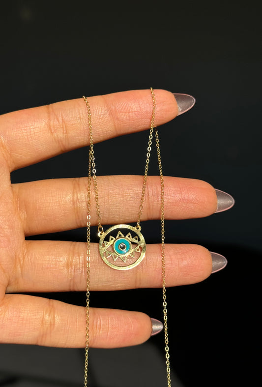 18k Evil eye necklace