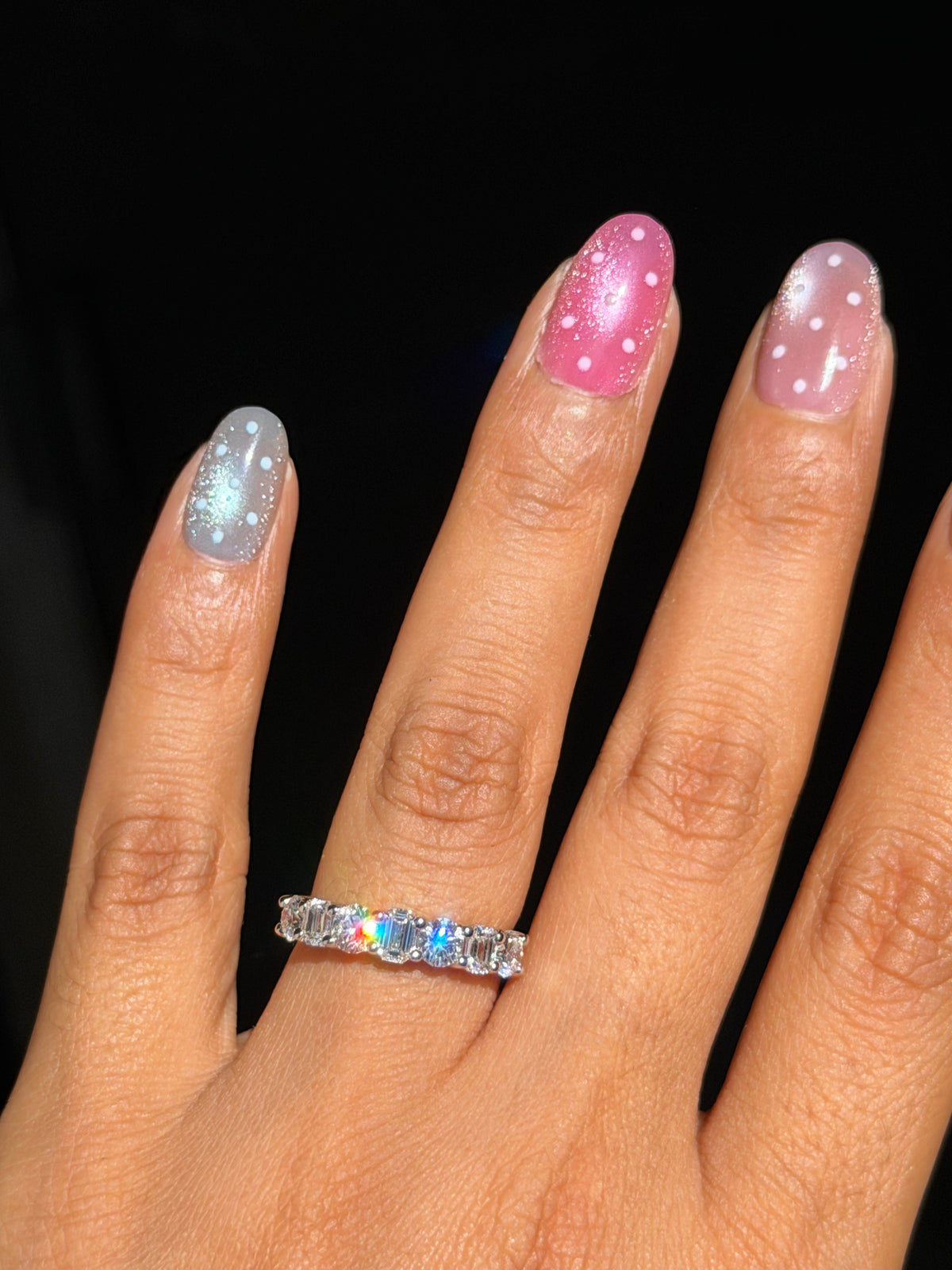 14k 2.50ct half eternity band