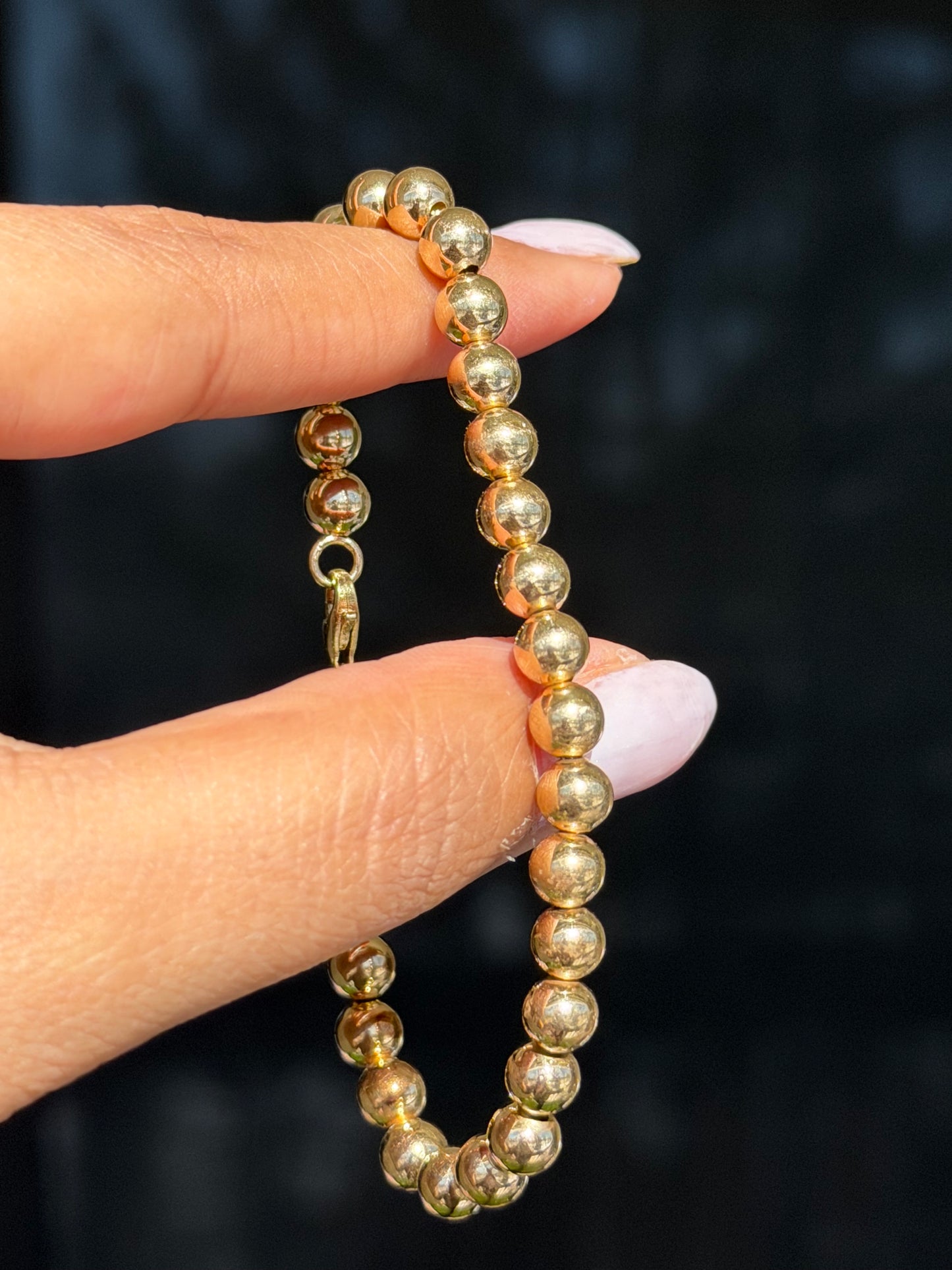 14k beaded bracelet