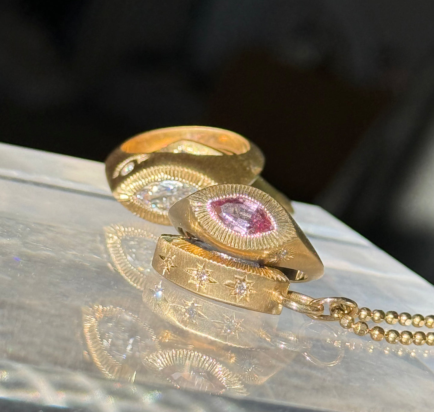 Malaya Garnet Horus Ring