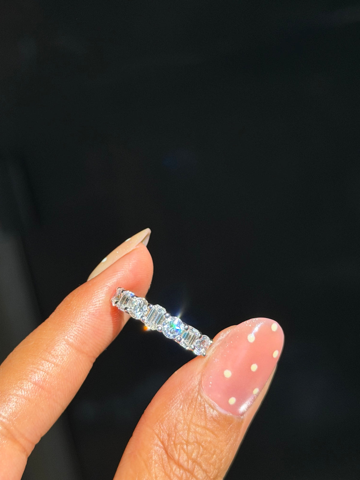 14k 2.50ct half eternity band