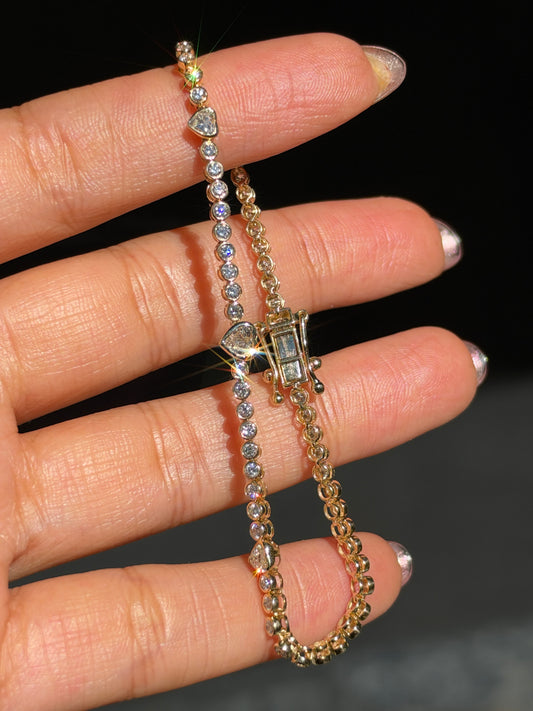 14k 3ct tennis bracelet