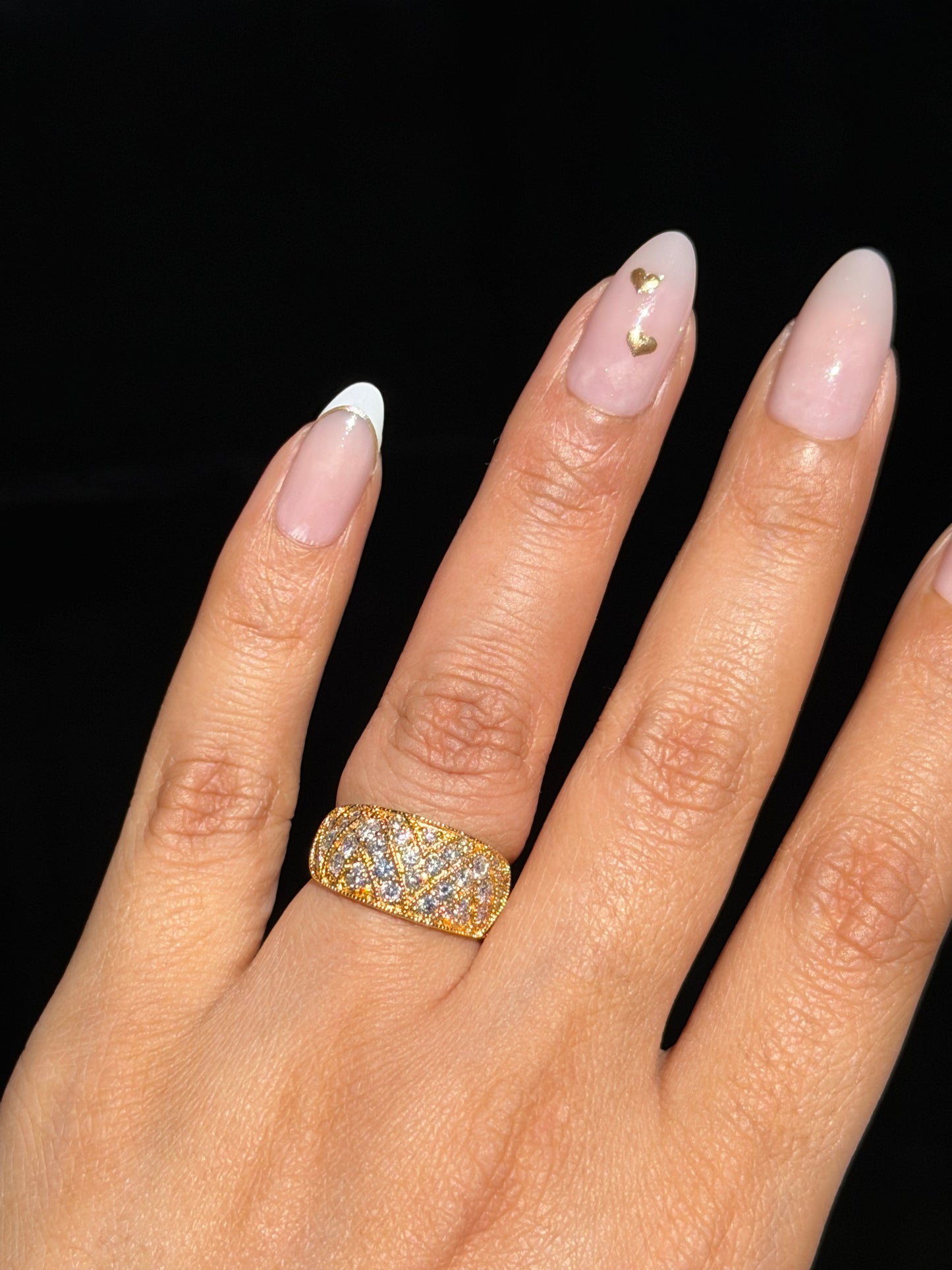 18k 1ct zigzag diamond ring