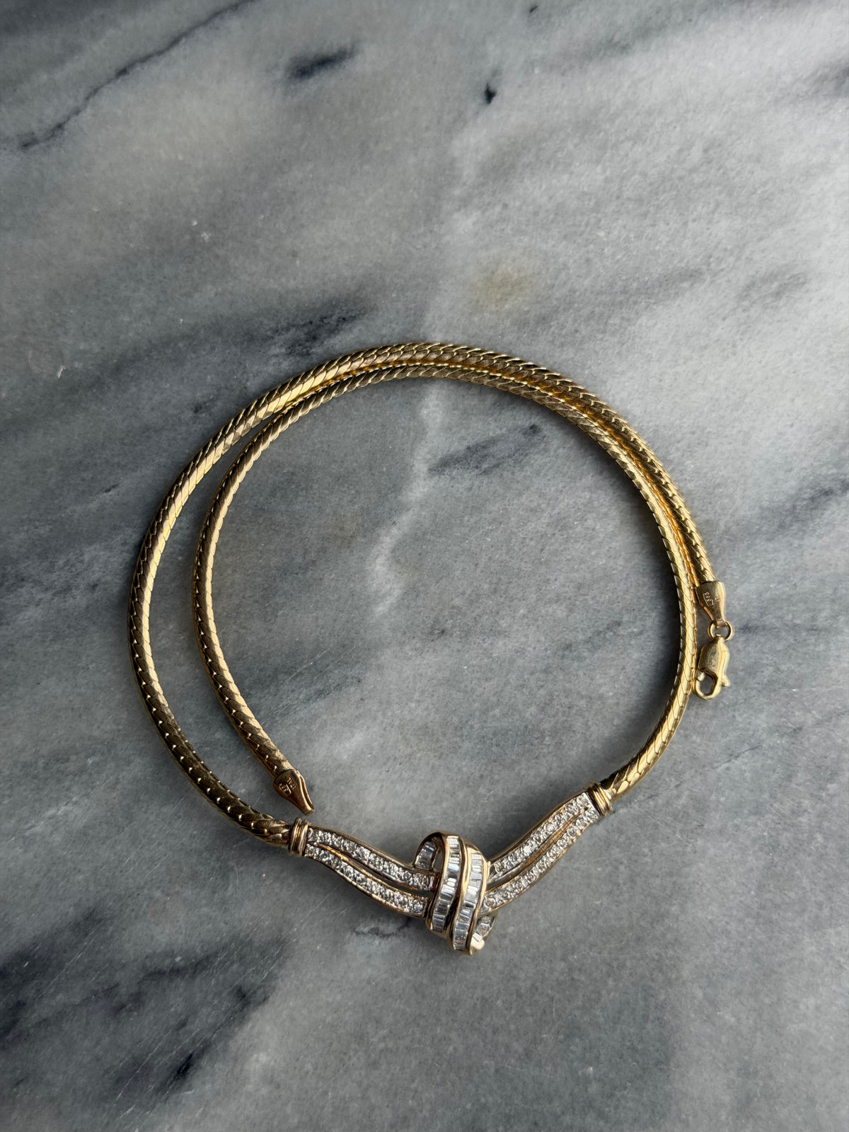 14k  Italian diamond necklace