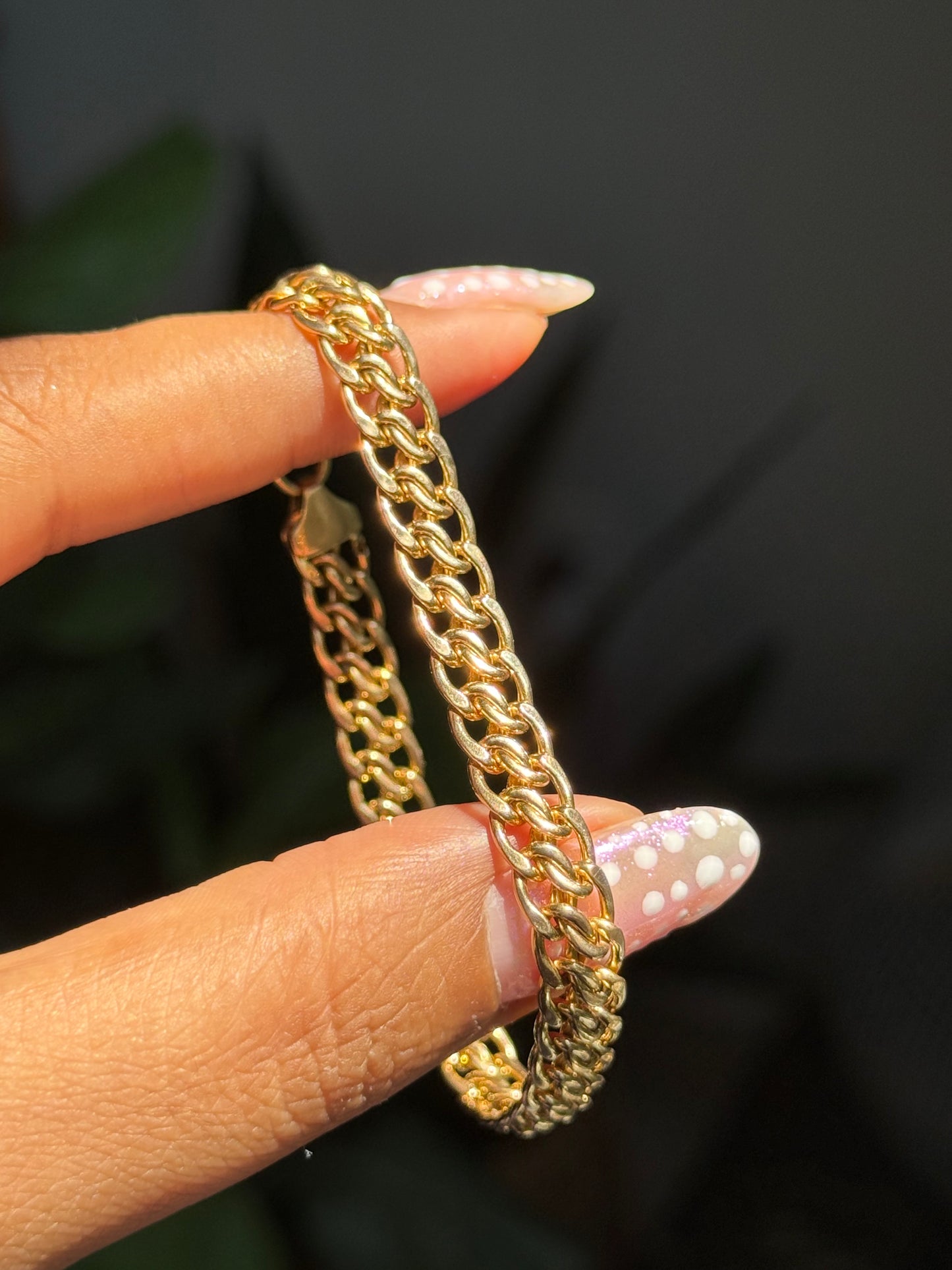 Italian 14k Wavy curb bracelet By Milor