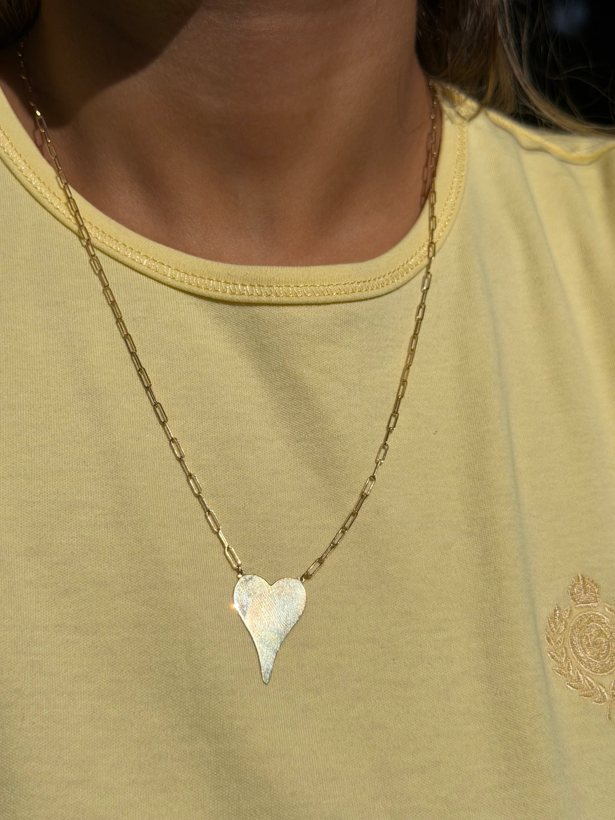 14k heart necklace