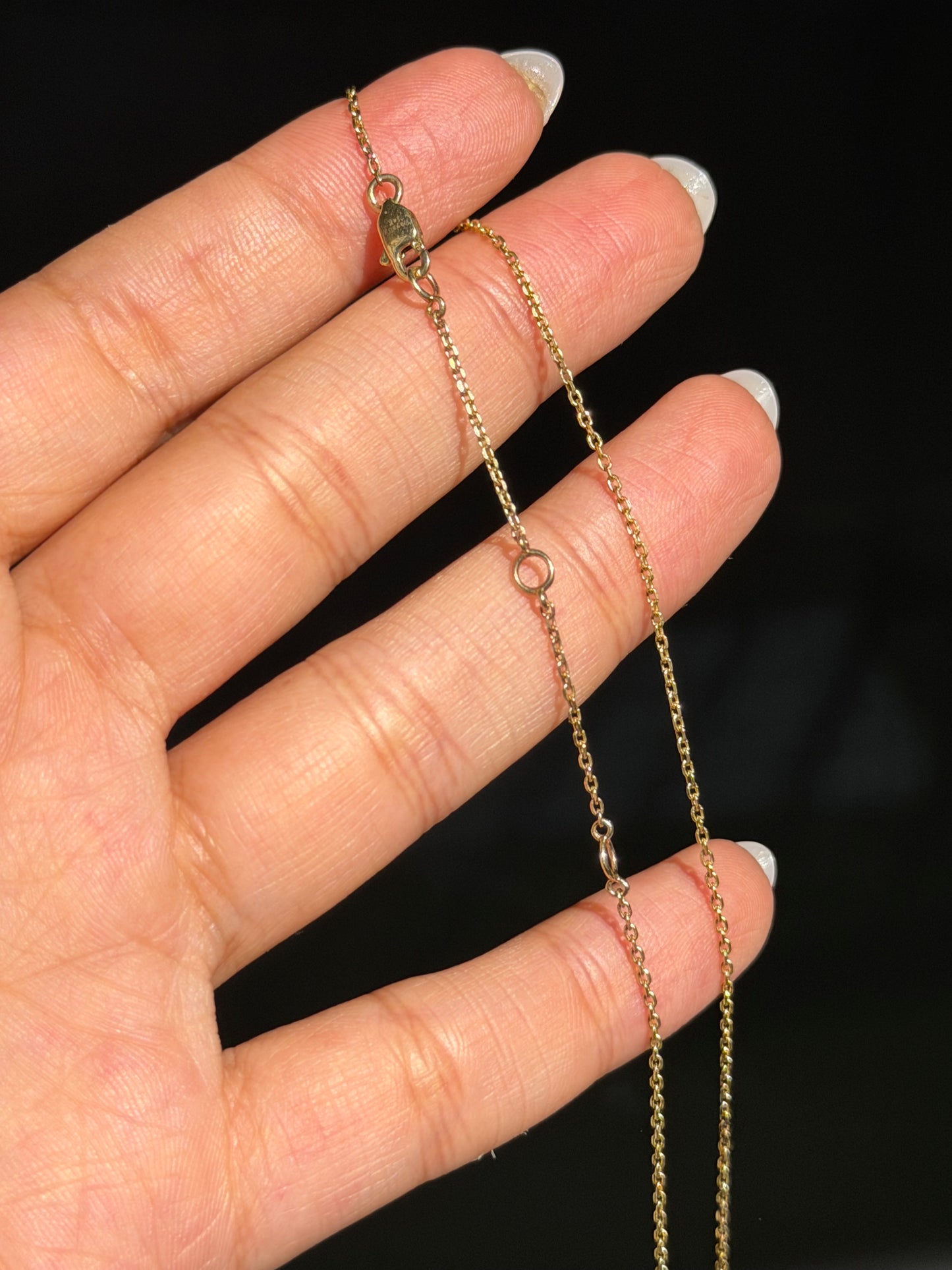 14k 1.50ct diamond interlocking double oval necklace 💎