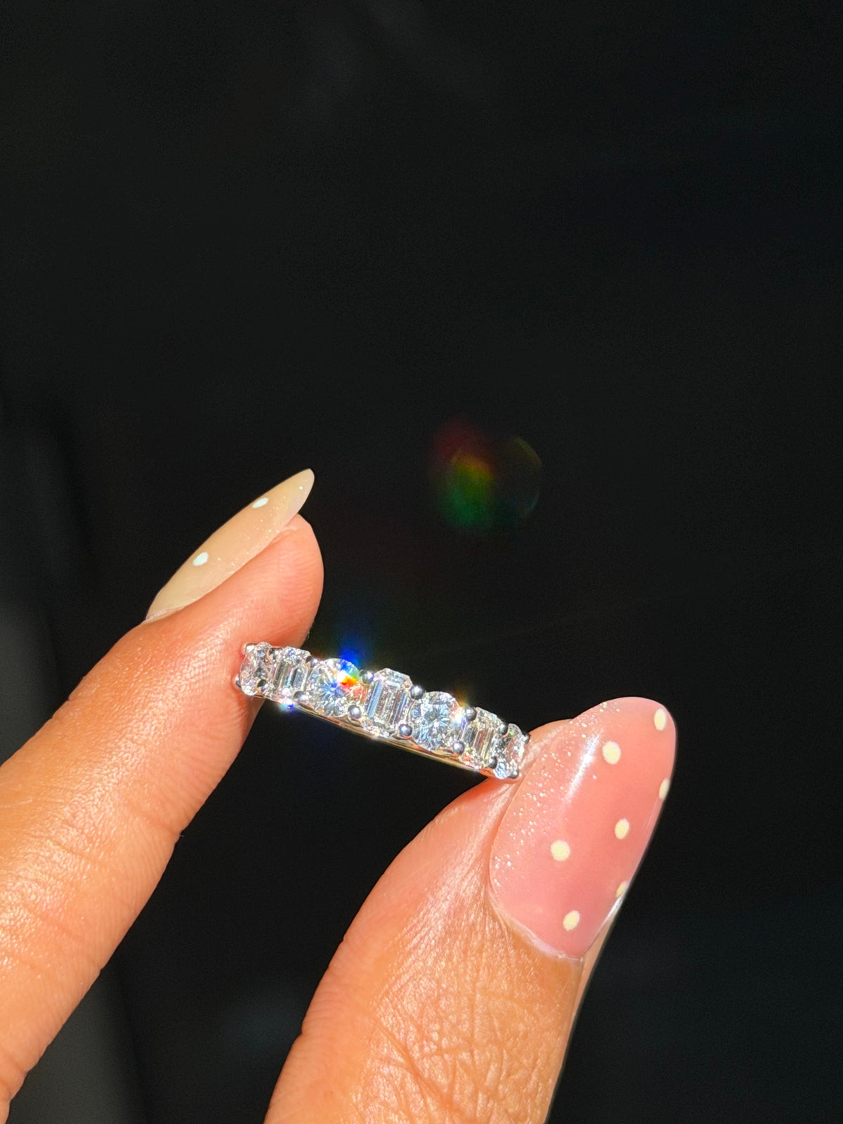 14k 2.50ct half eternity band