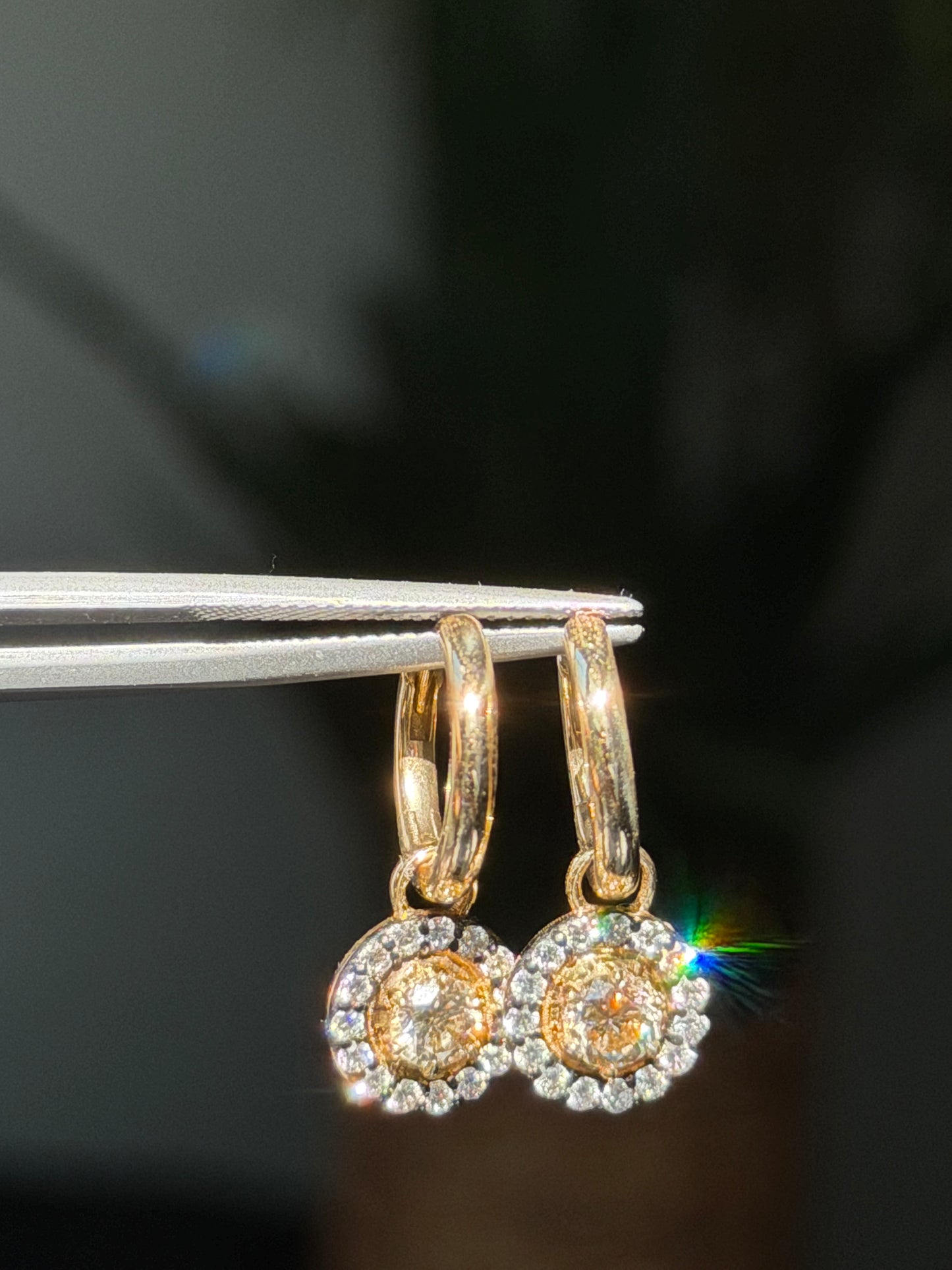 Halo Drip Diamond Huggies